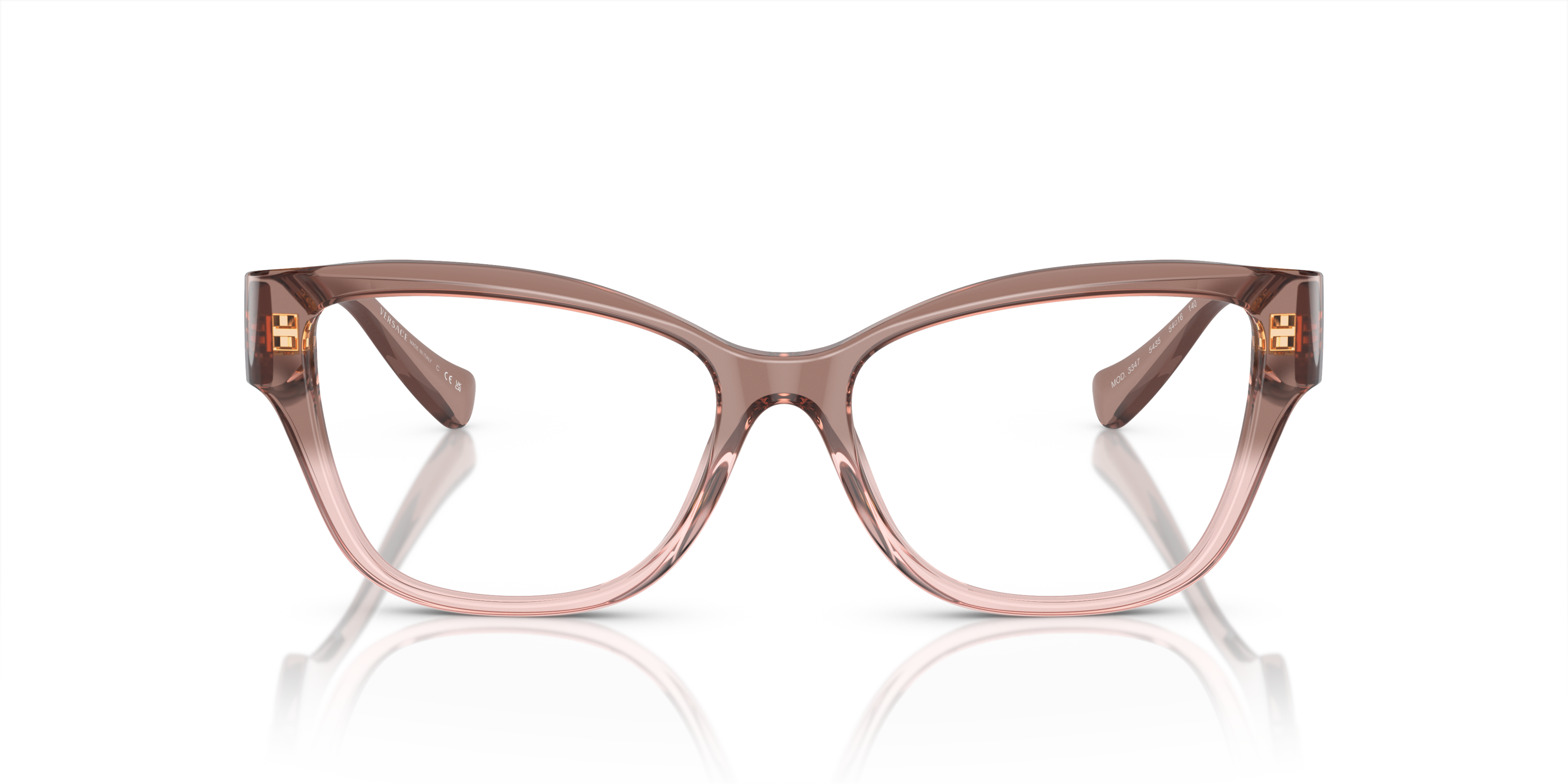 Front Versace VE 3347 (5435) Glasses Transparent / Pink