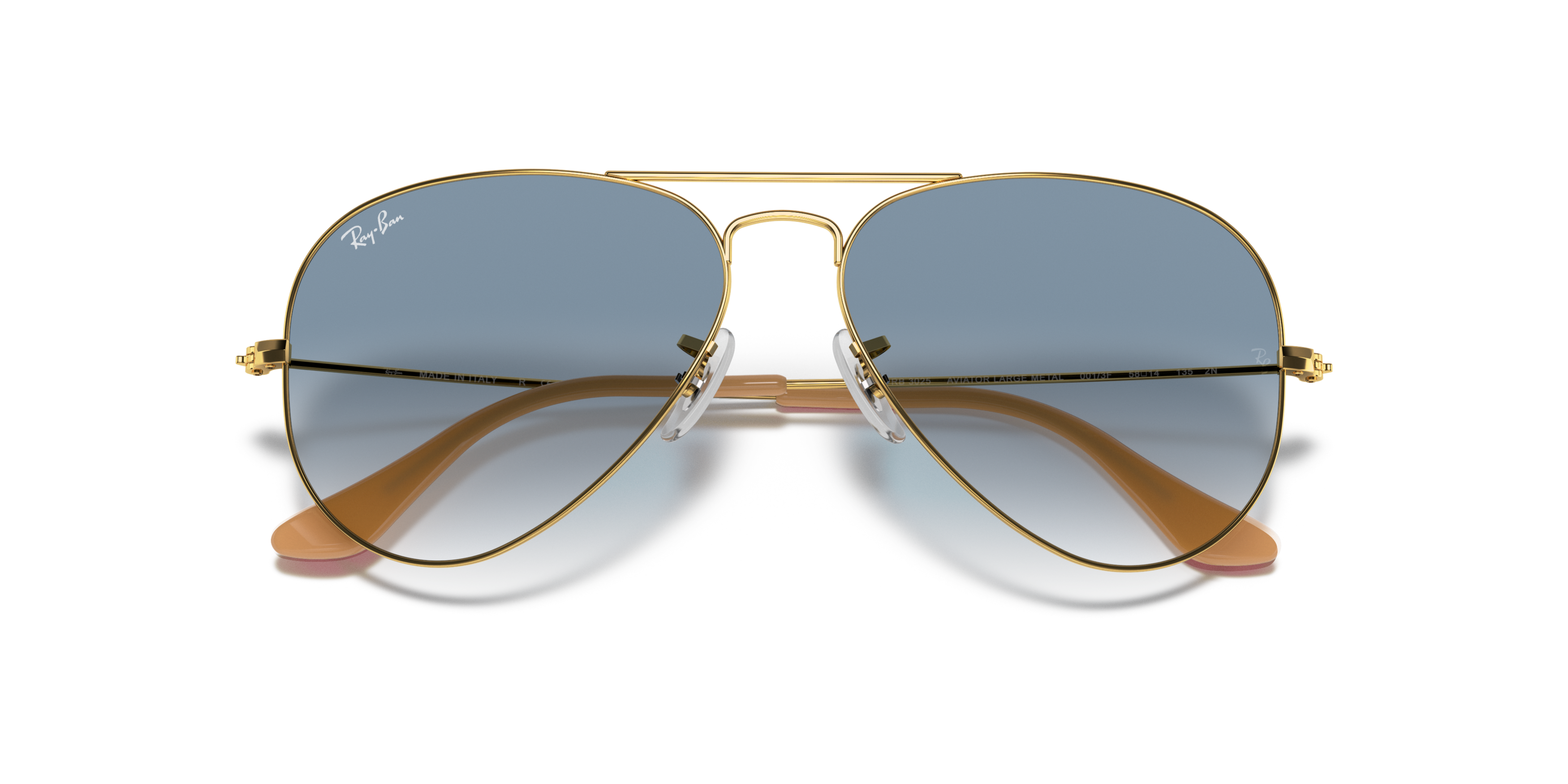 Folded Ray-Ban RB 3025 (001/3F) Sunglasses Blue / Gold