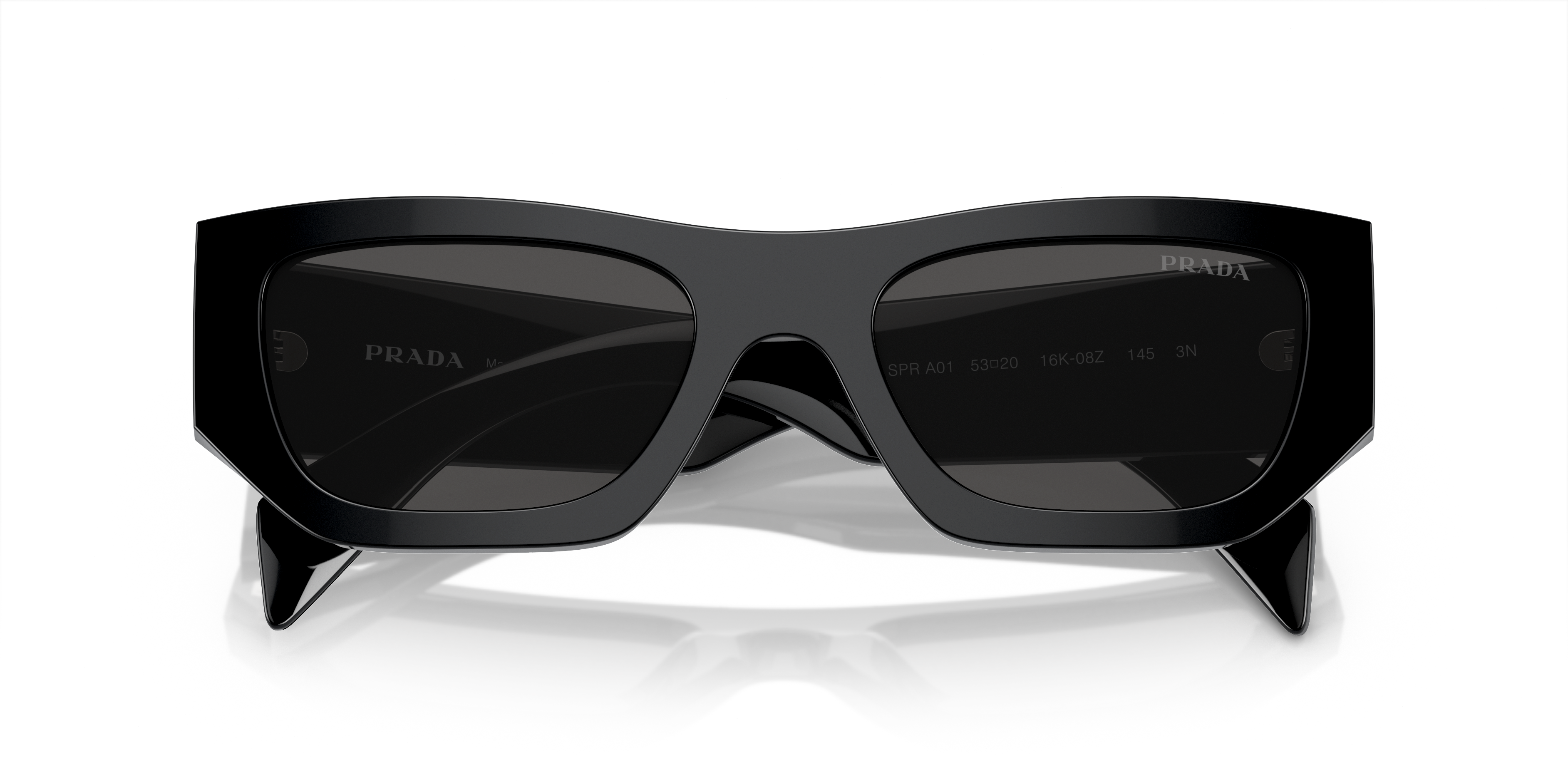 Folded Prada PR A01S Sunglasses Grey / Black