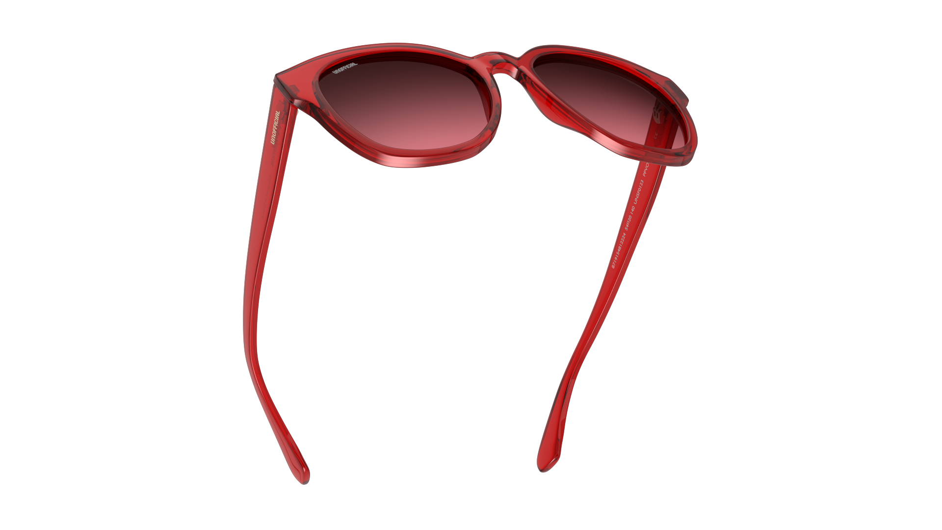 Bottom_Up Unofficial UNSF0123 (PPV0) Sunglasses Violet / Transparent, Red