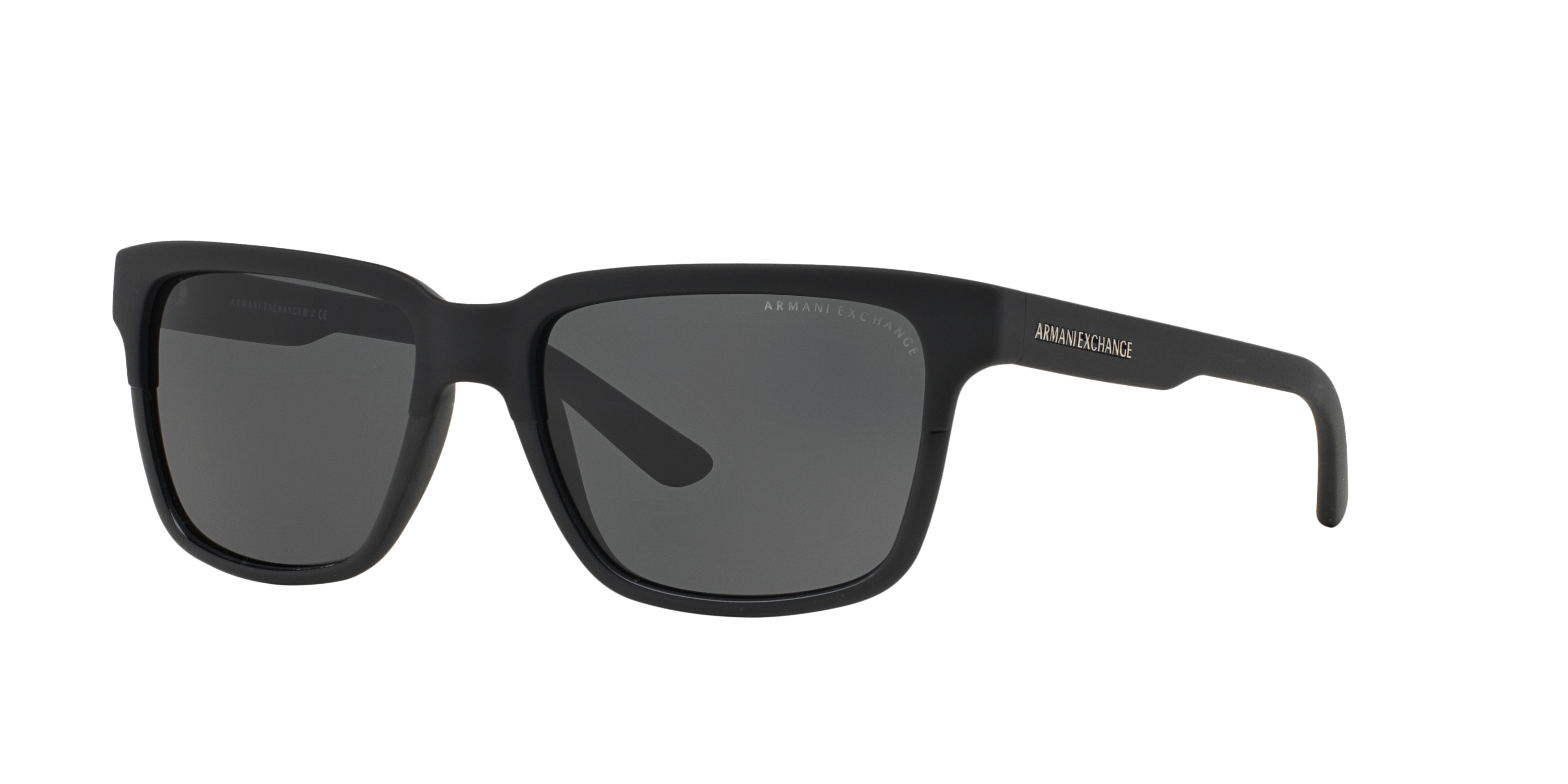 Angle_Left01 Armani Exchange AX 4026S (8122) Sunglasses Grey / Black