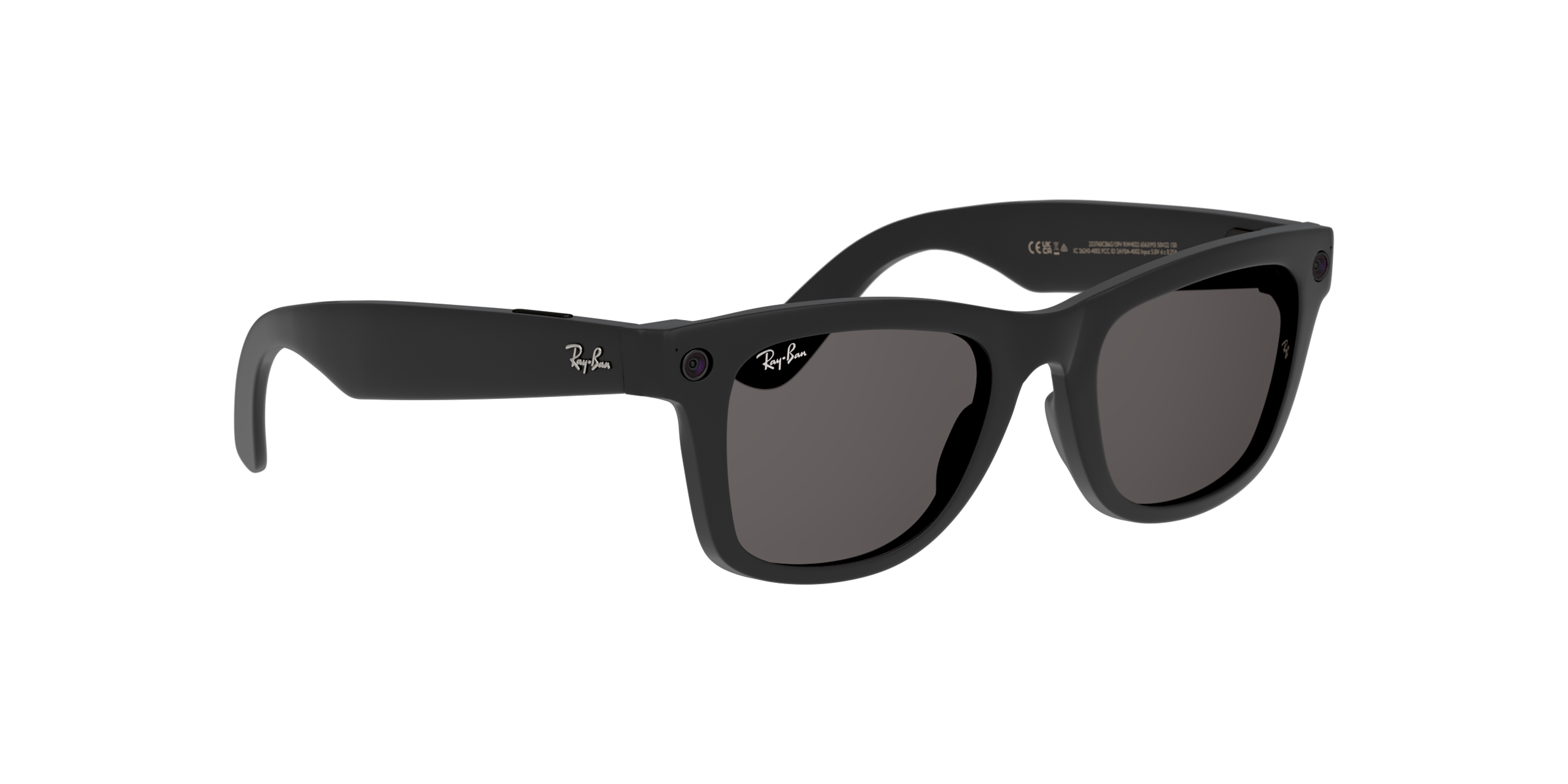 Angle_Right01 Ray Ban Wearables 0RW4004 601S87 Gris / Negro