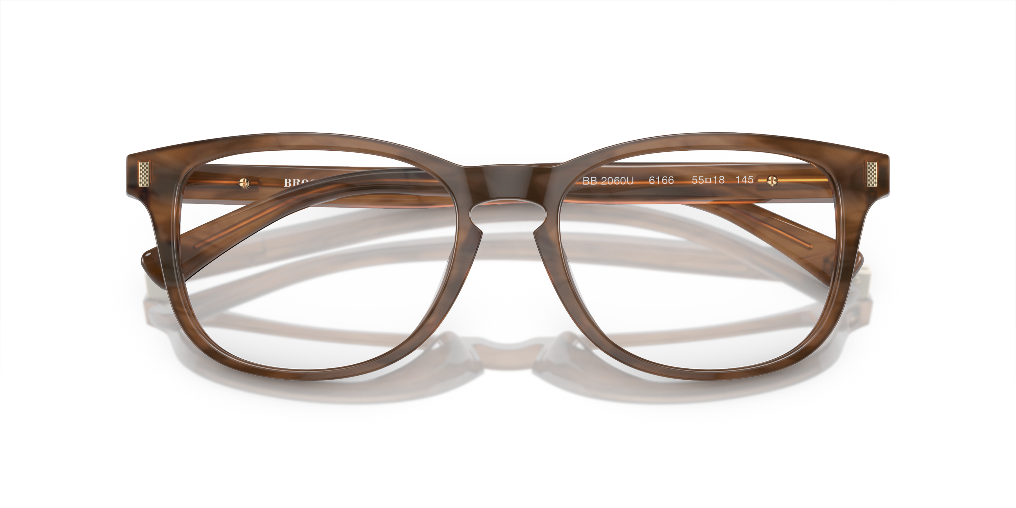 Folded Brooks Brothers BB 26U Glasses Transparent / Brown