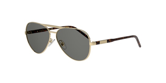 Gucci GG1163S 1 Solbriller Grå / Guld