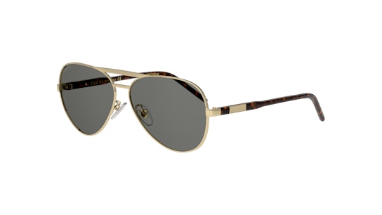 Gucci GG 1163S (001) Sunglasses Grey / Gold