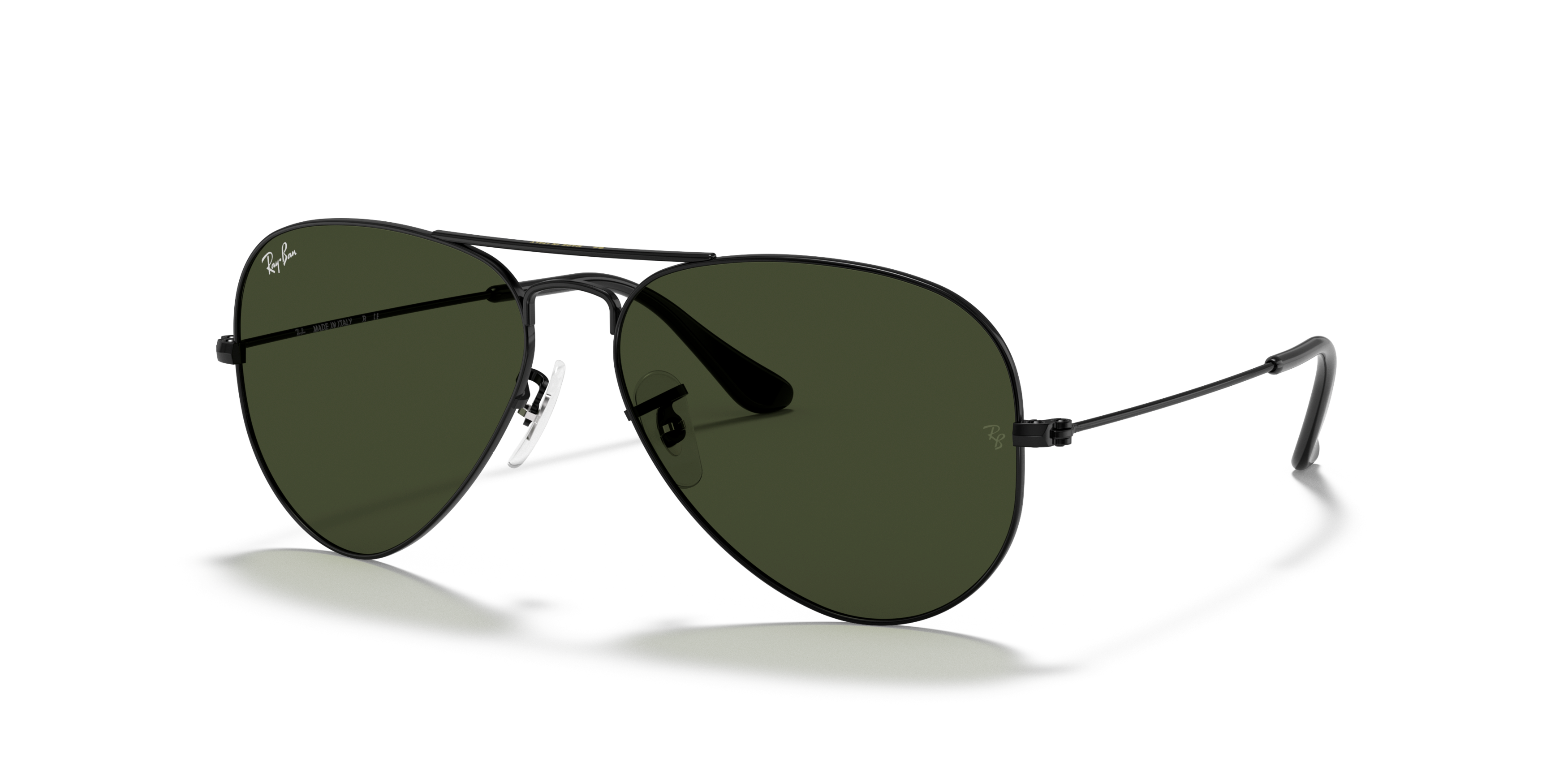 Angle_Left01 Ray-Ban Aviator RB 3025 Sunglasses Green / Gold