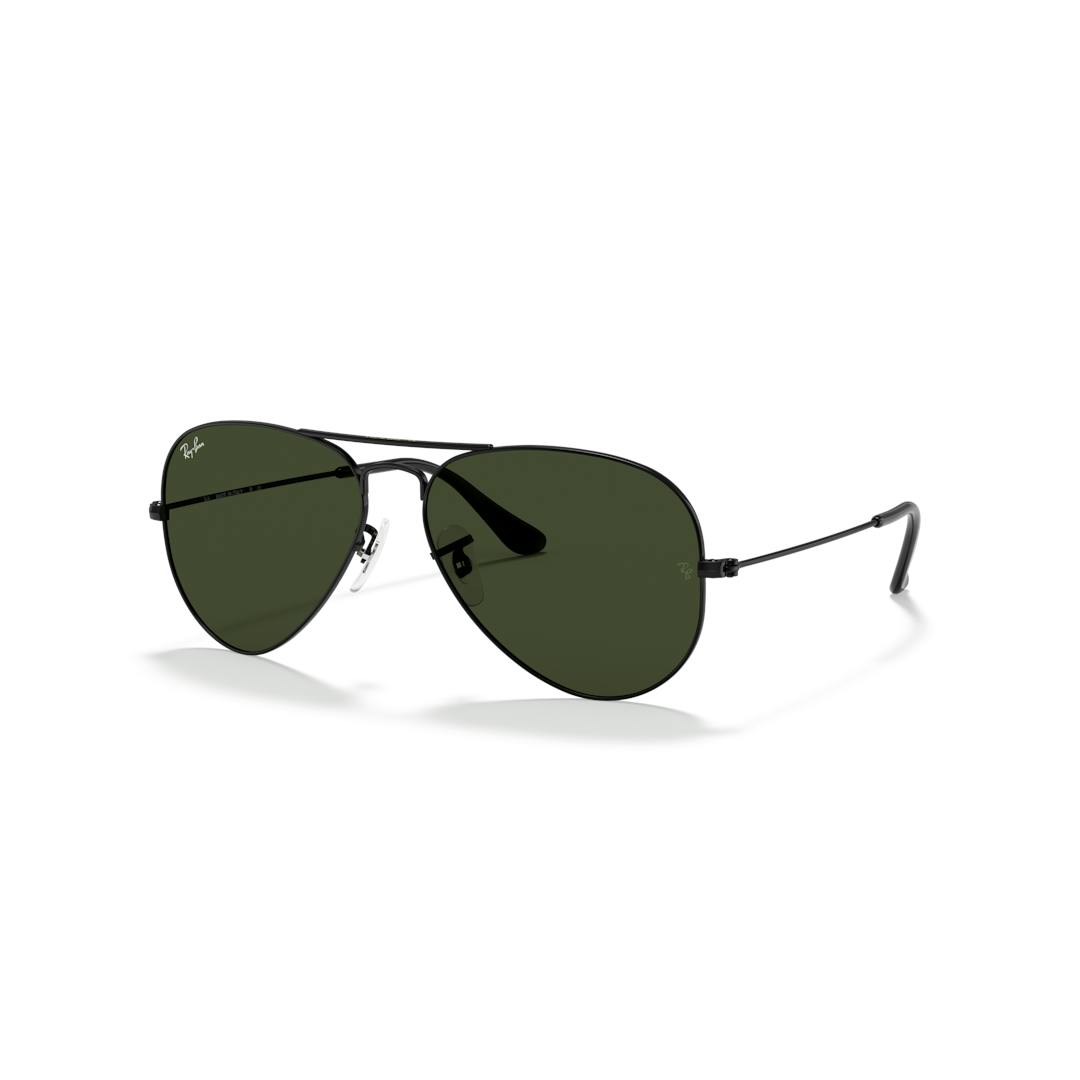 Ray-Ban Aviator RB3025 Lunettes de Soleil Homme - Noir - Possibilité de verres correcteurs - Adaptab