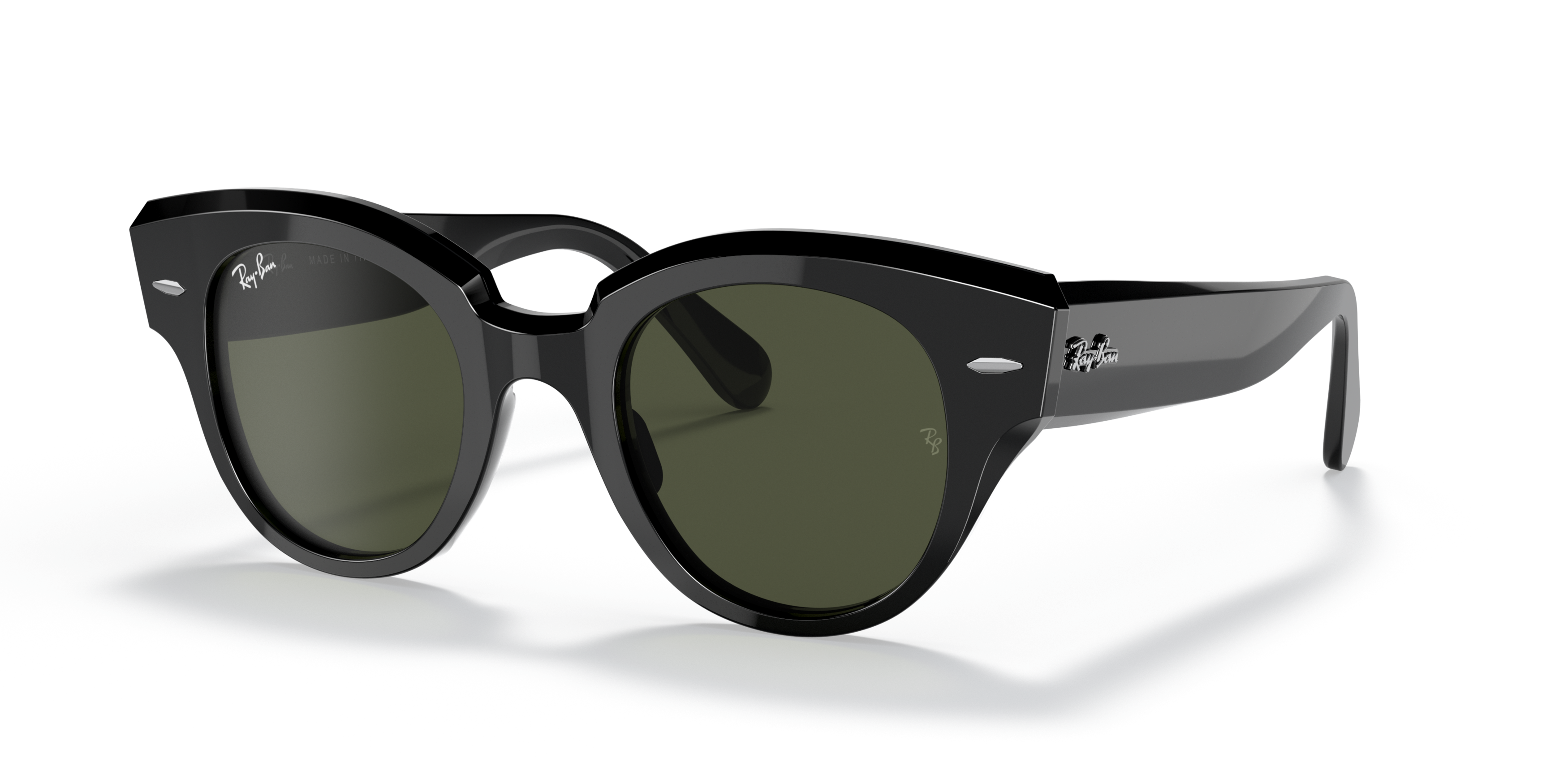 Angle_Left01 Ray-Ban Roundabout RB2192 672 Groen / Zwart