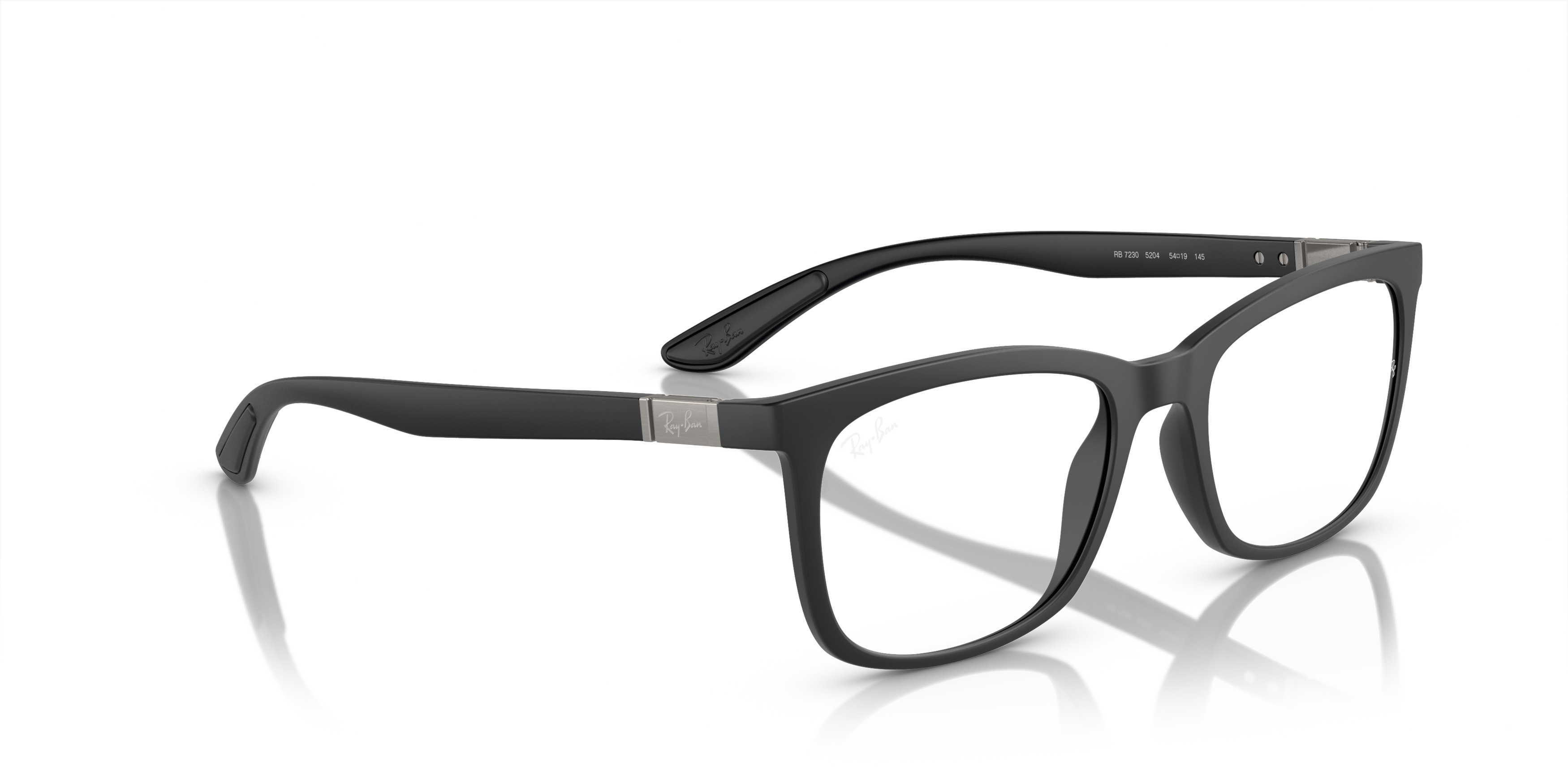Angle_Right01 Ray-Ban RX 7230 Glasses Transparent / Black
