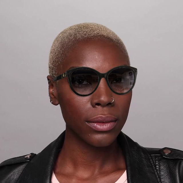 On_Model_Female01 Gucci GG 0631S (001) Sunglasses Grey / Black