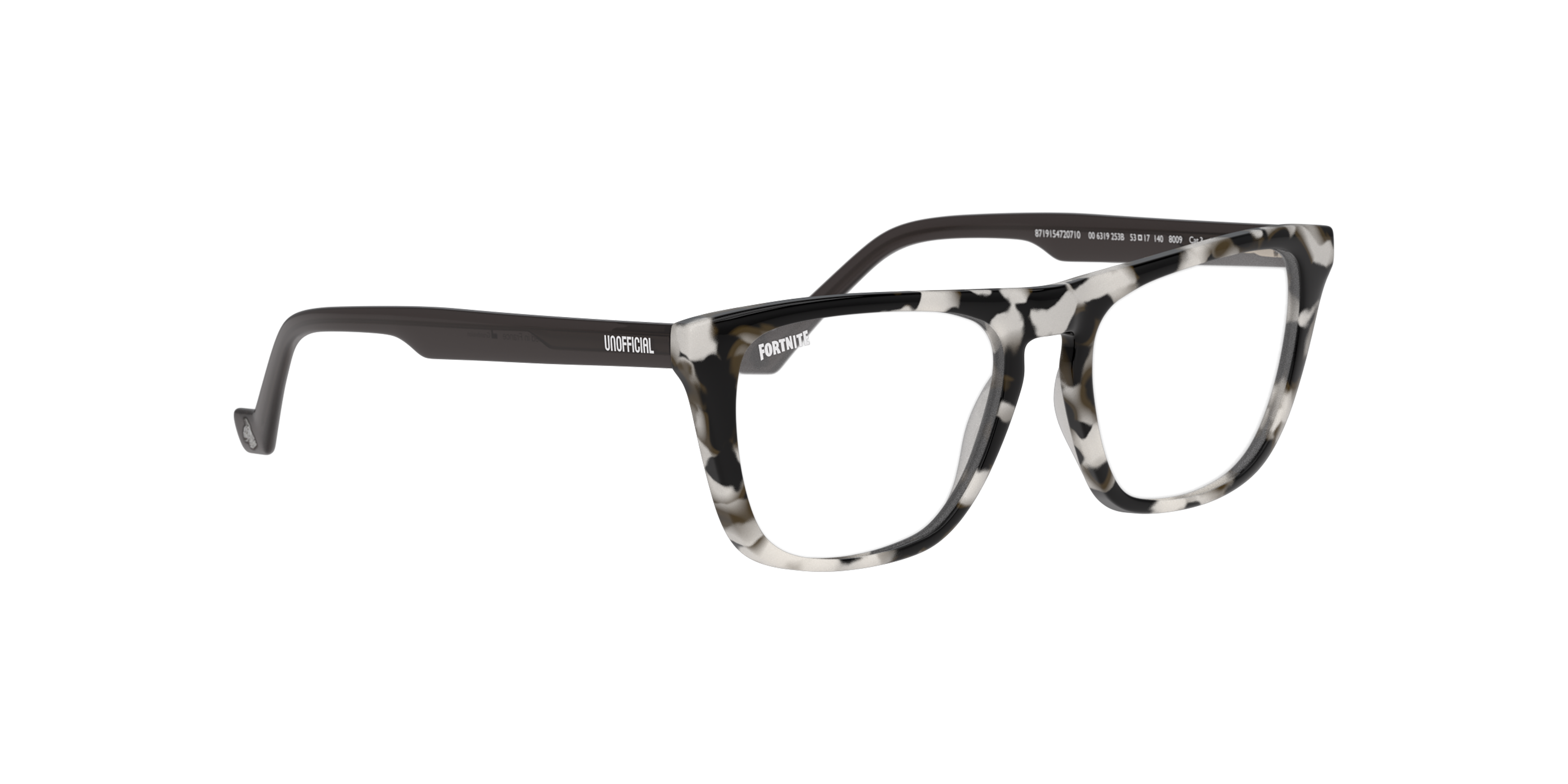 Angle_Right01 Fortnite with Unofficial UNSU0157 Glasses Transparent / Grey