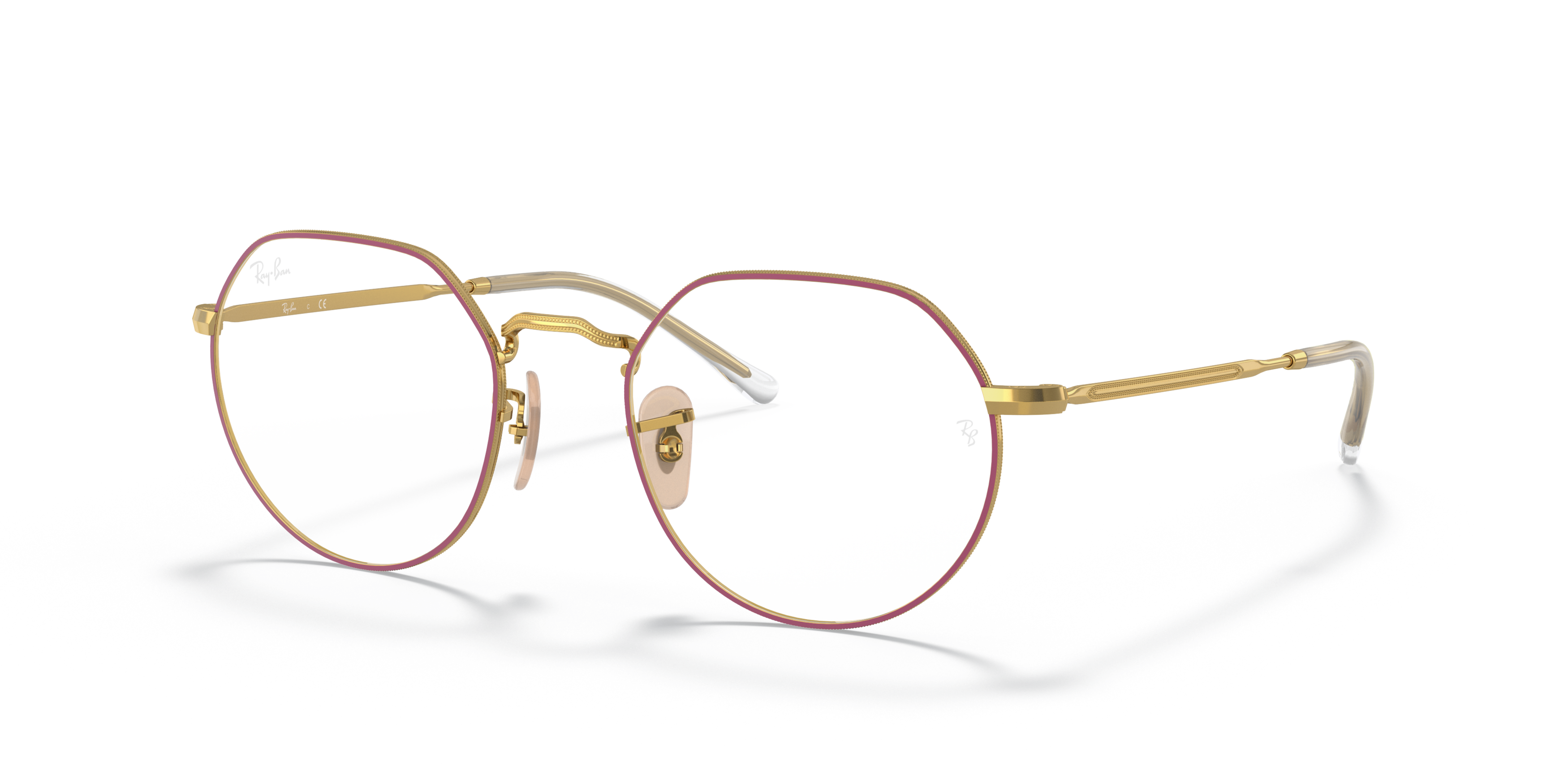 Angle_Left01 Ray-Ban RX 6465 Glasses Transparent / Gold
