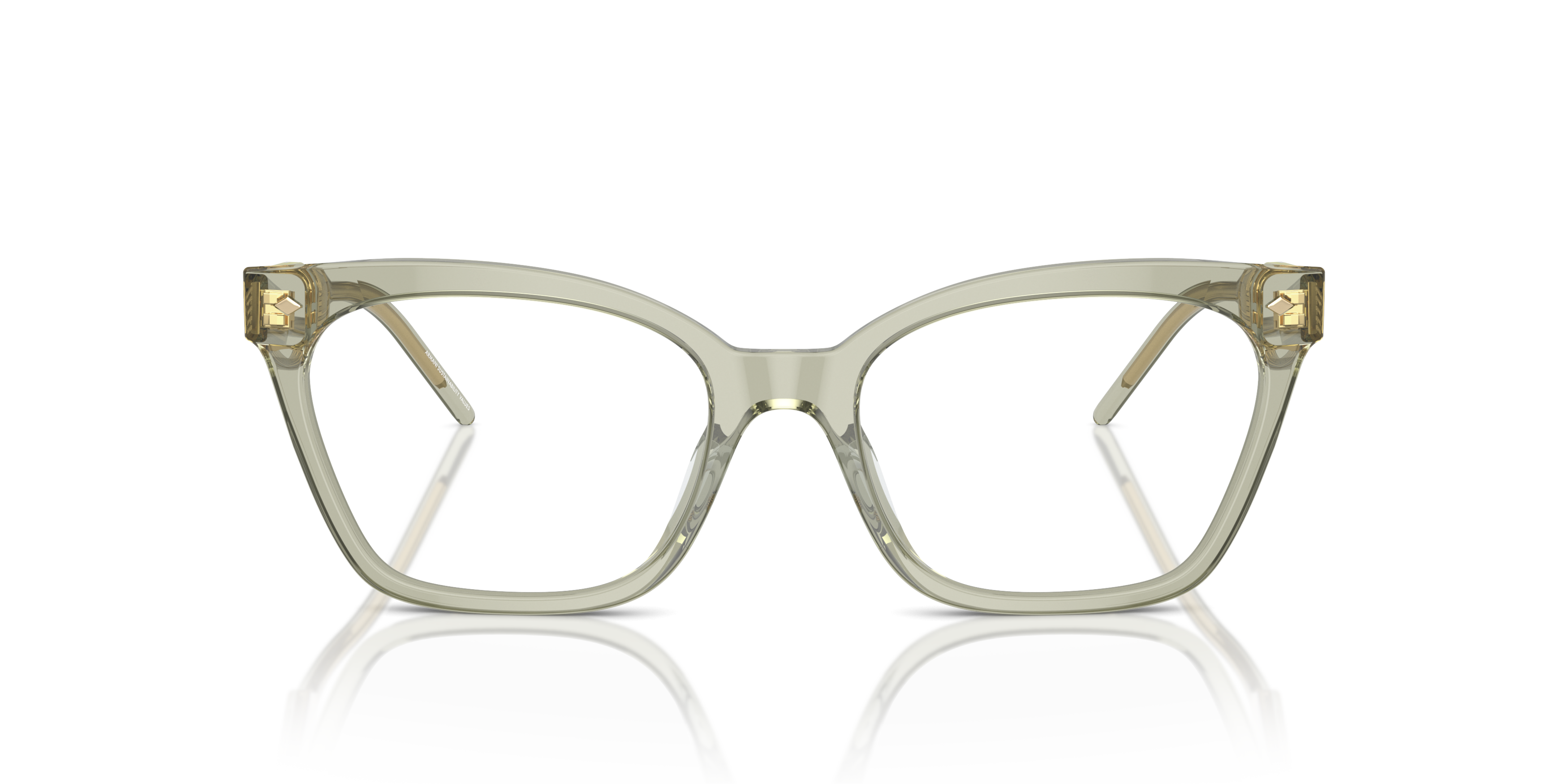 Front Giorgio Armani AR 7257U Glasses Transparent / Green