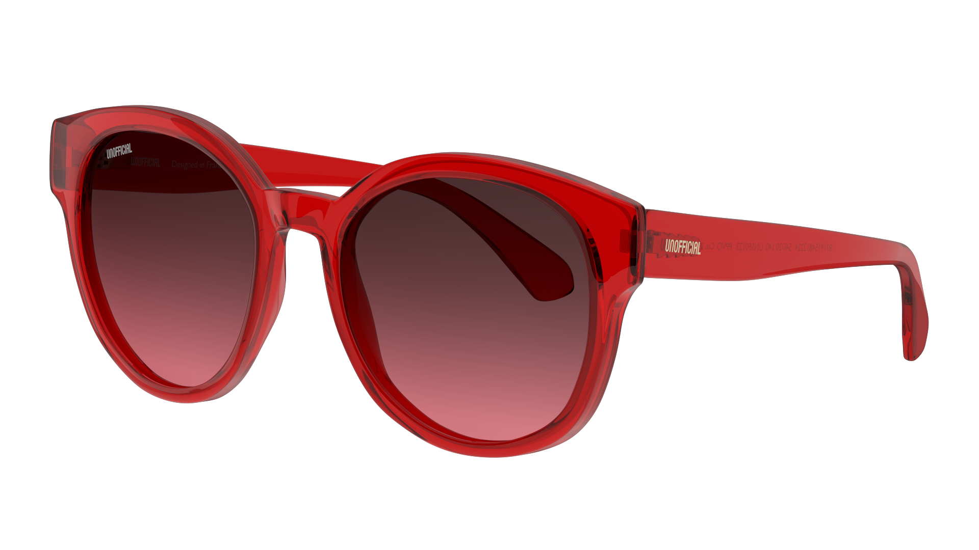 Angle_Left01 Unofficial UNSF0123 (PPV0) Sunglasses Violet / Transparent, Red