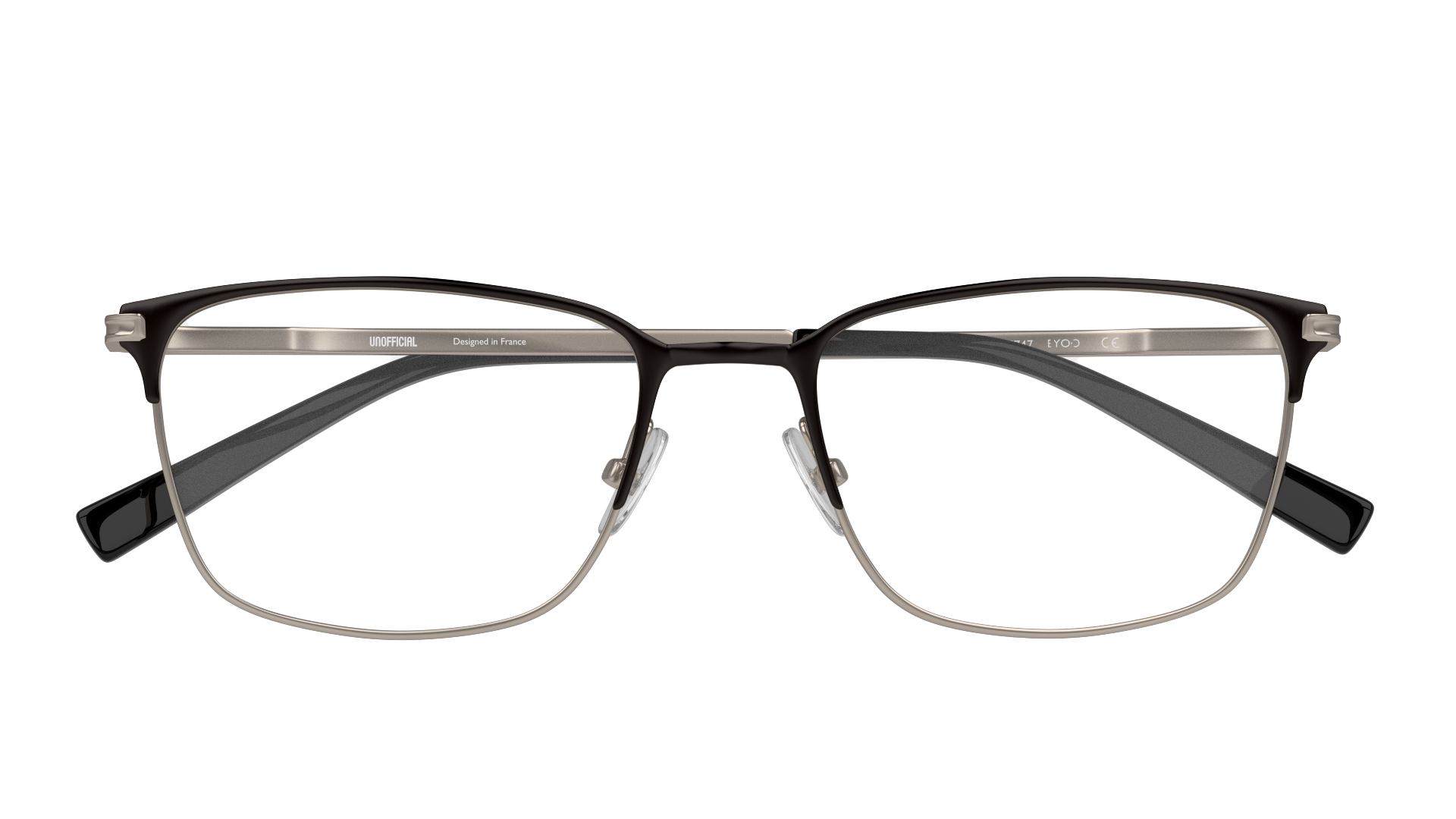 Folded Unofficial UNOM0163 (BG00) Glasses Transparent / Black