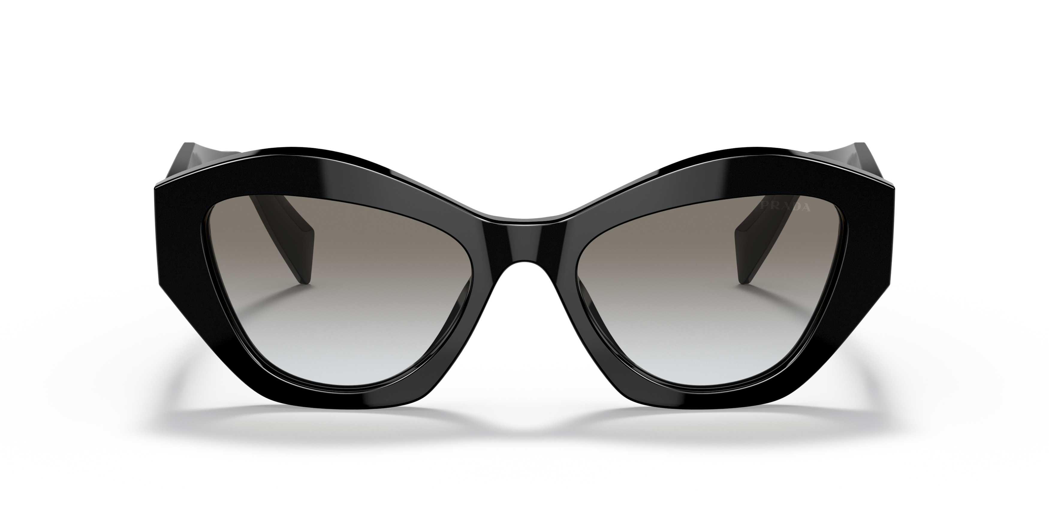 Front Prada PR 07YS (1AB0A7) Sunglasses Grey / Black