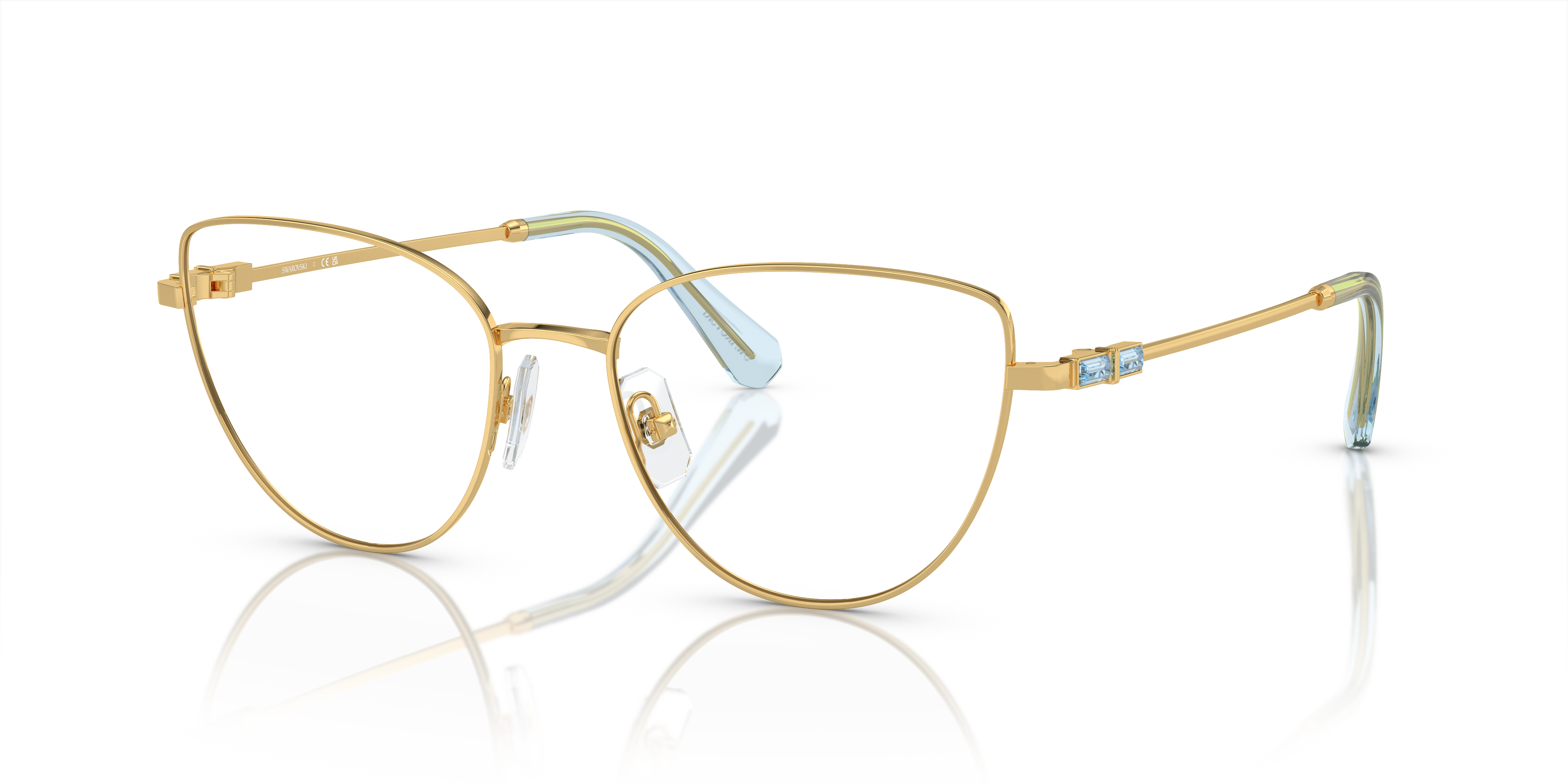 Angle_Left01 Swarovski SK 1007 Glasses Transparent / Gold