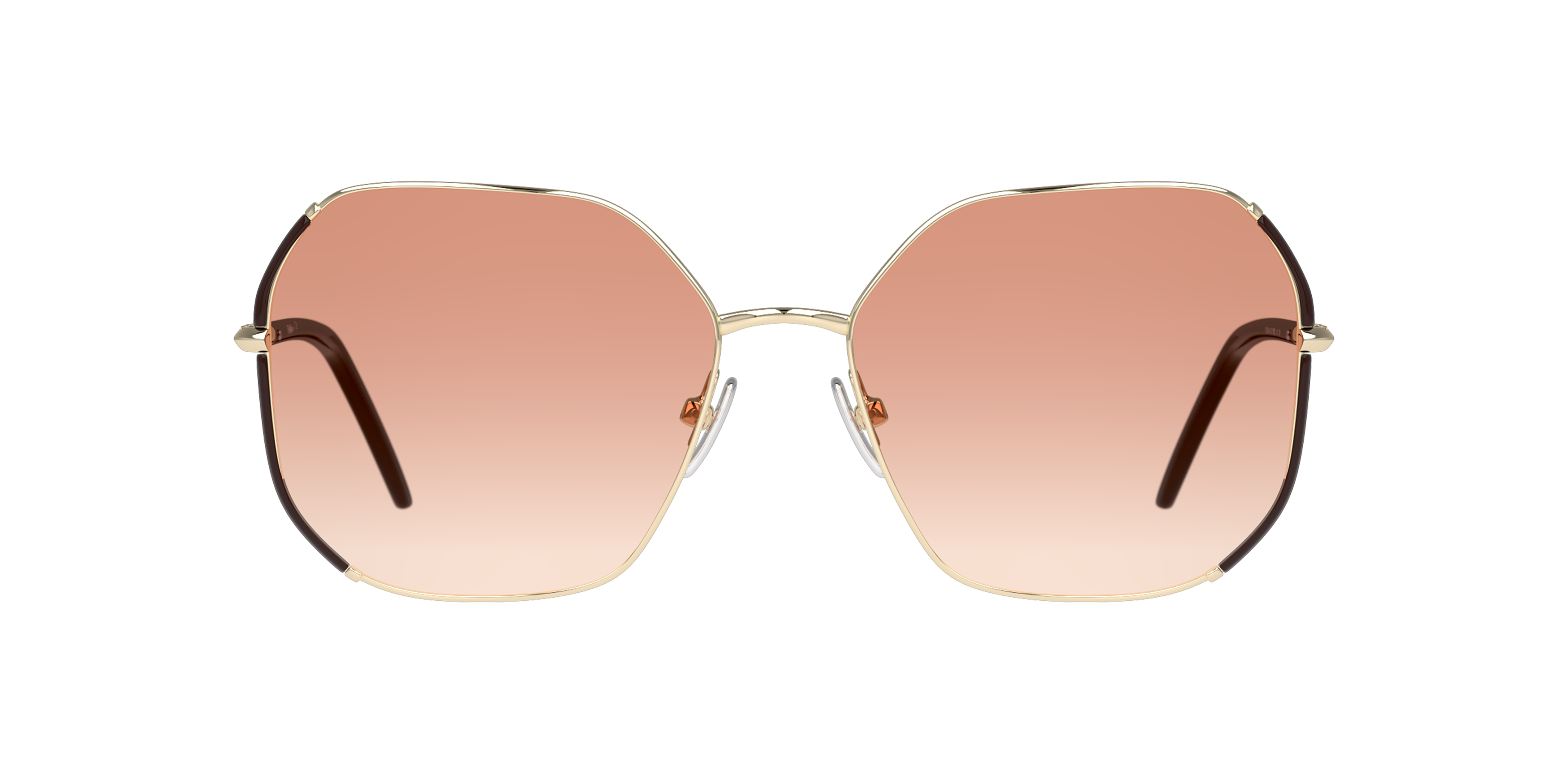 Front Prada PR 52WS Sunglasses Pink / Gold