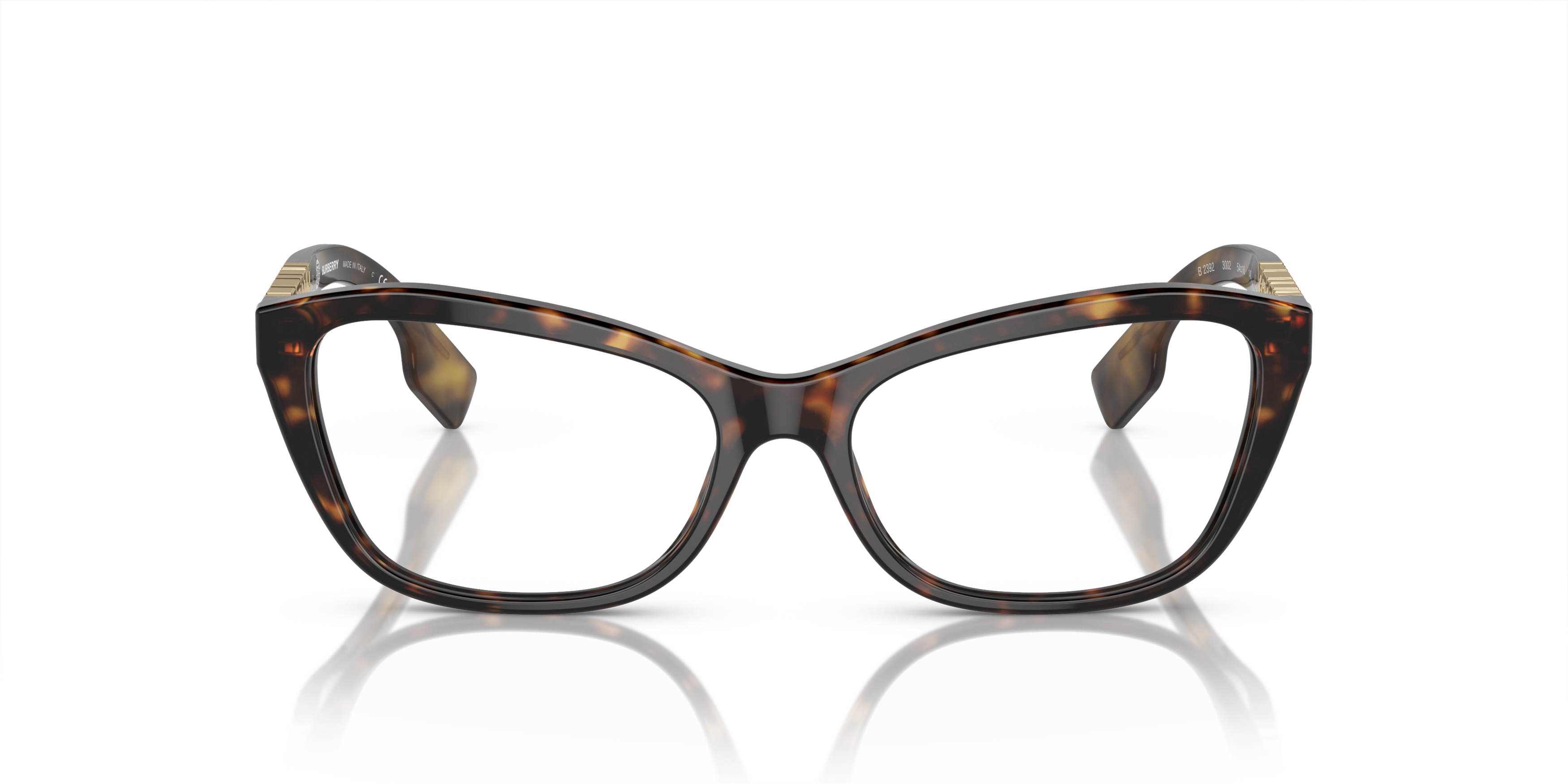 Front Burberry BE 2392 Glasses Transparent / Black