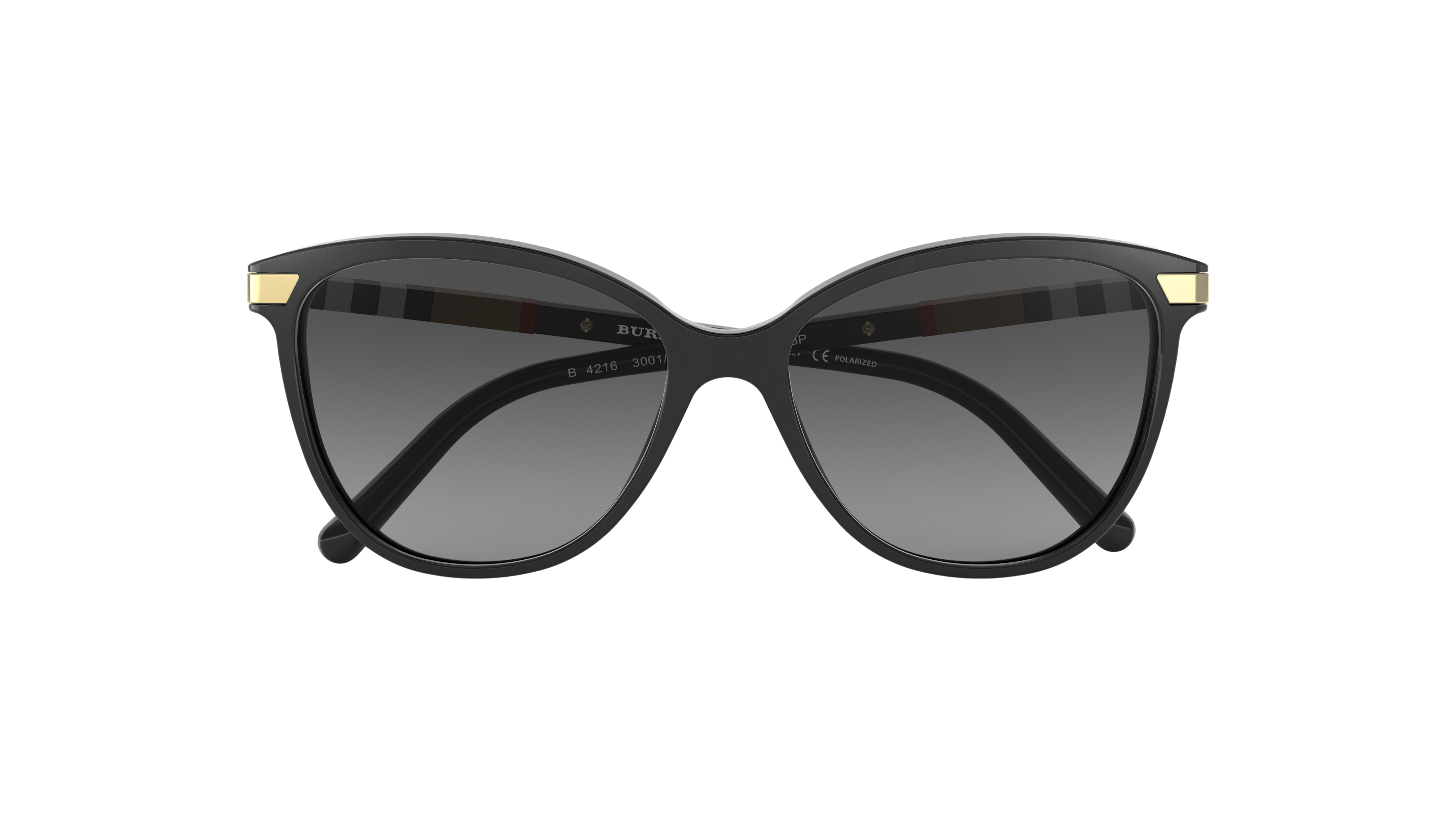 Folded Burberry BE 4216 (3001T3) Sunglasses Grey / Black