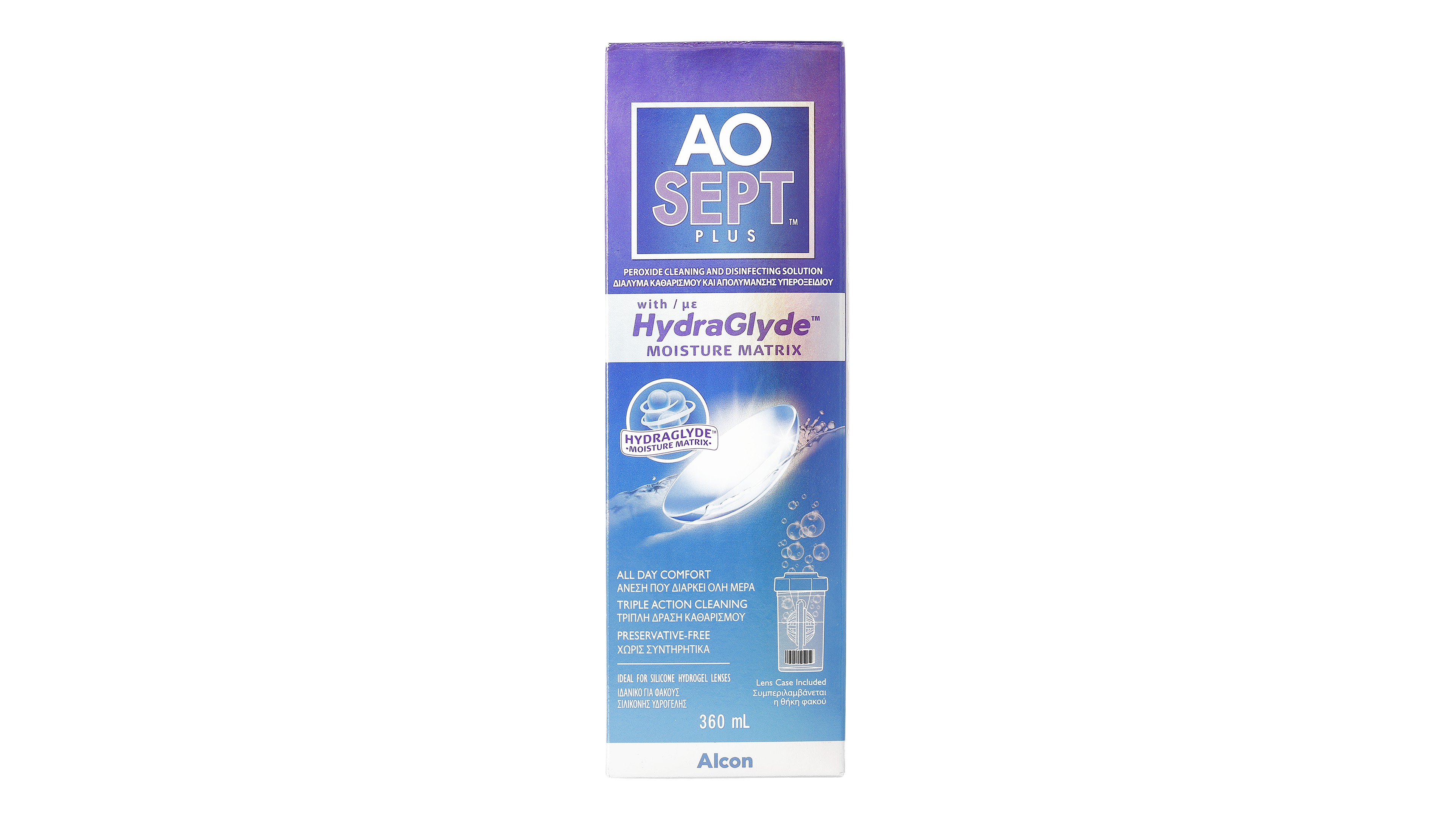 Front Aosept Aosept Plus with HydraGlyde 360ml