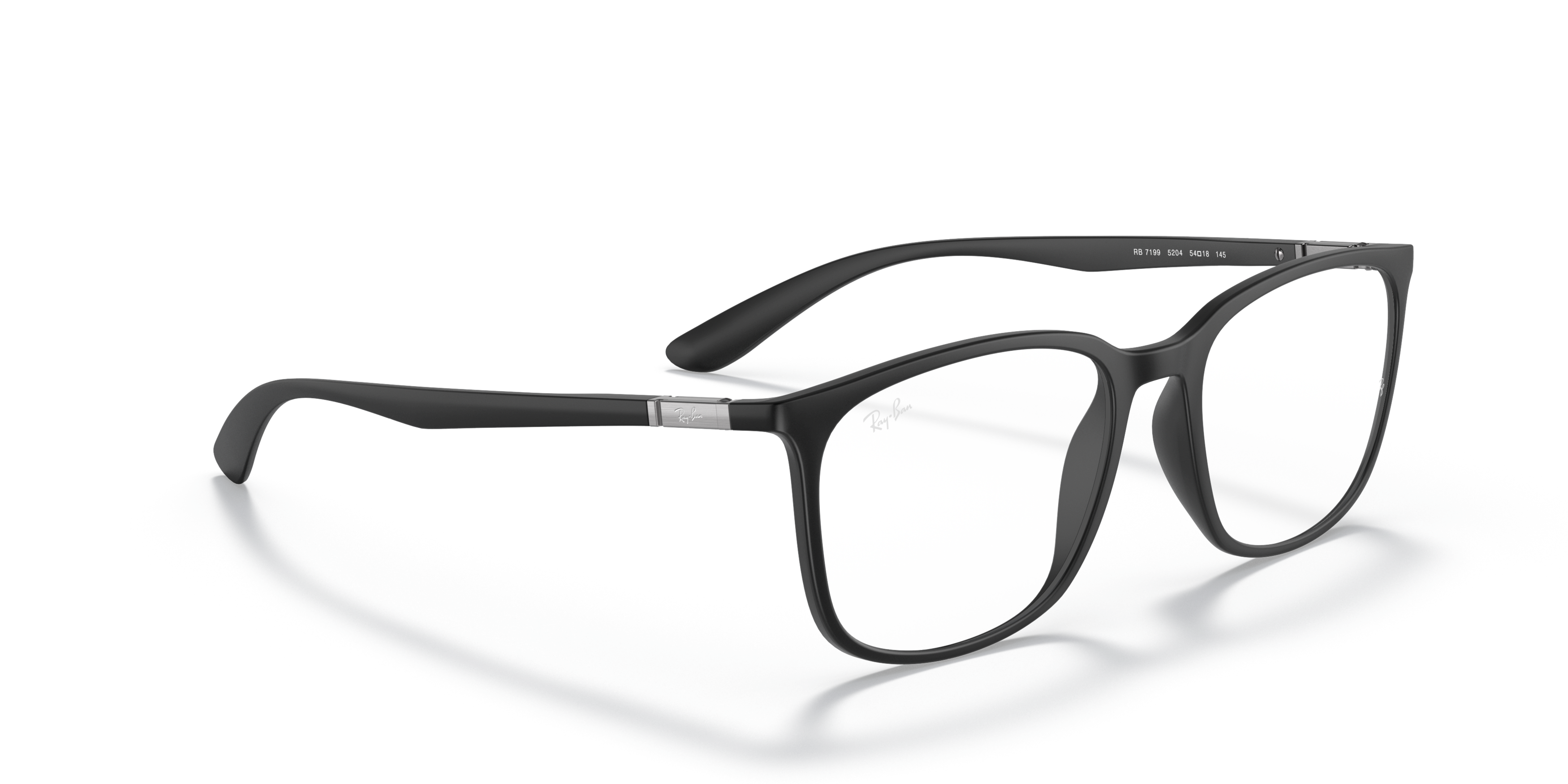 Angle_Right01 Ray-Ban RX 7199 (5204) Glasses Transparent / Black