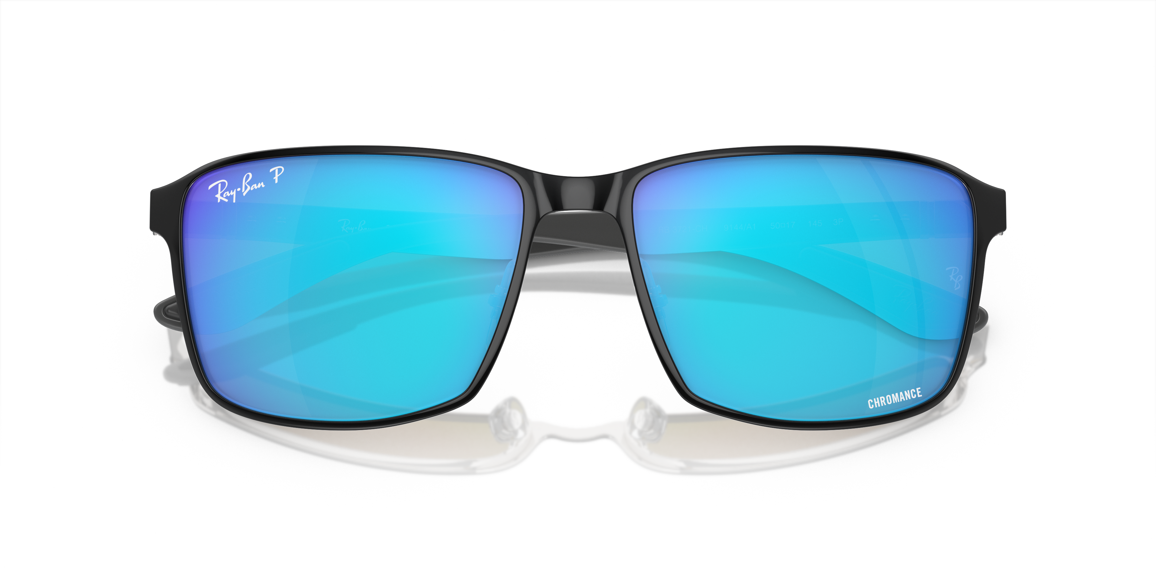 Folded Ray-Ban RB 3721CH Sunglasses Blue / Grey