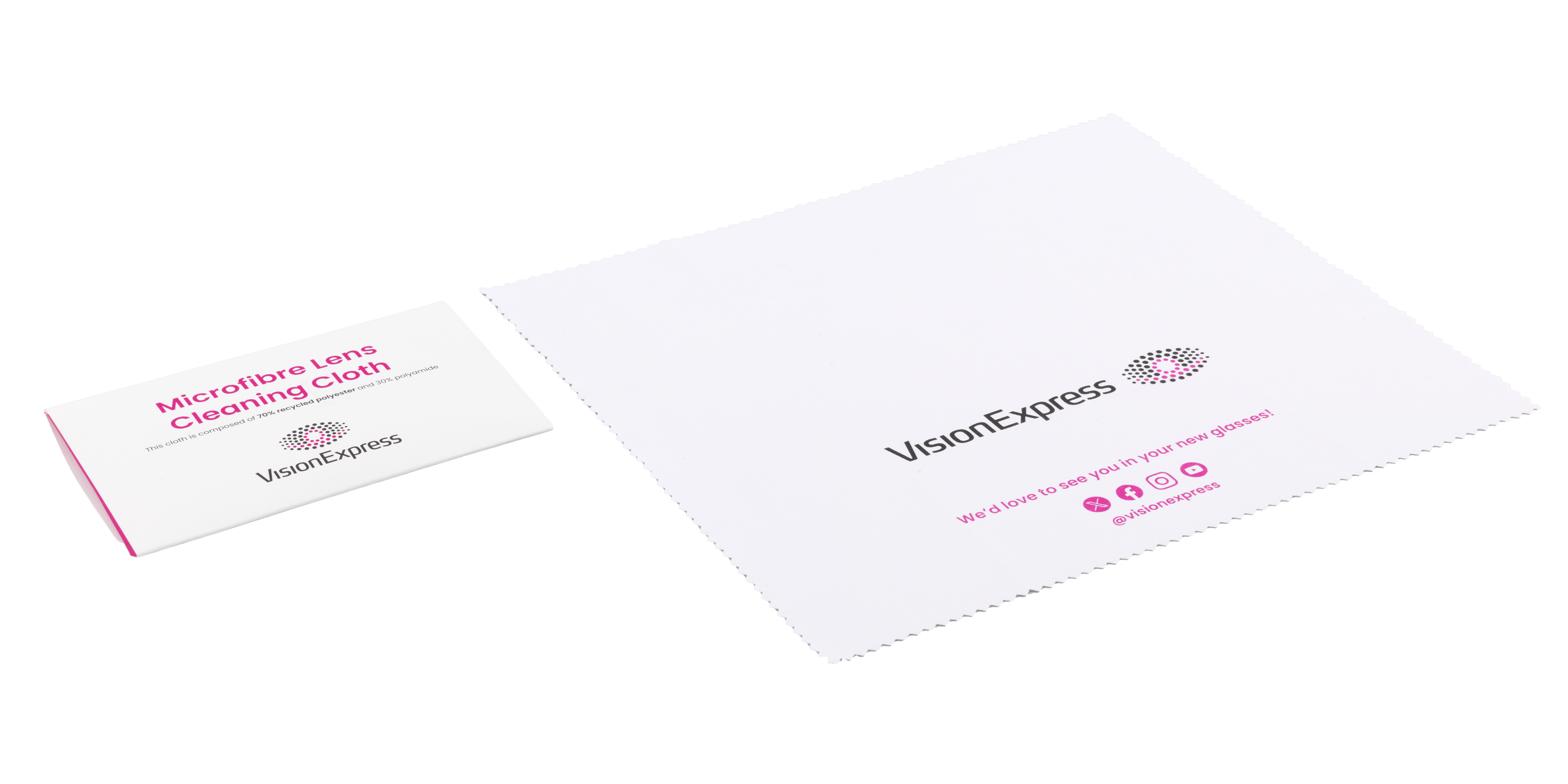 Front, Vision Express Cleaning Cloth