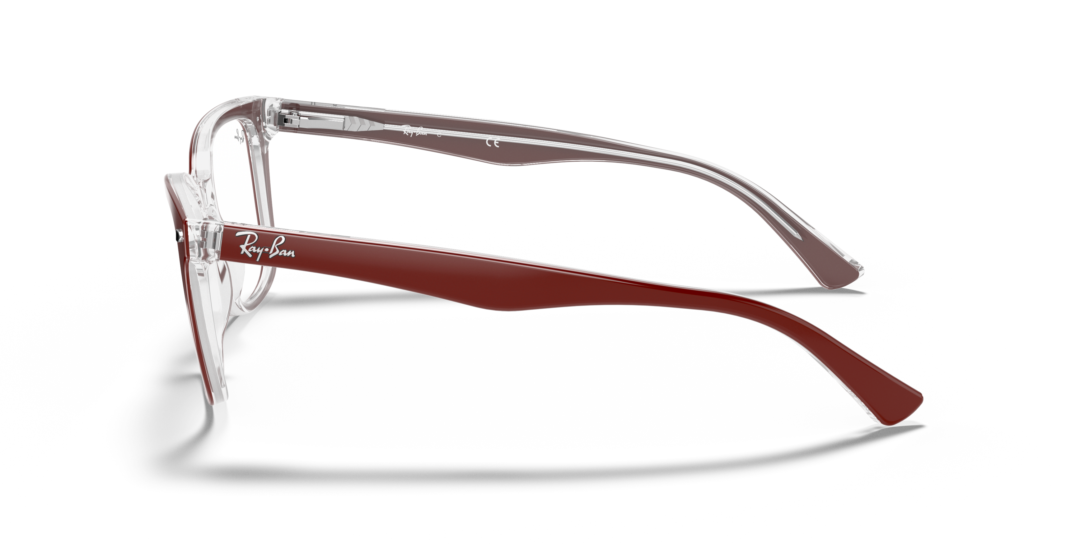 Angle_Left02 Ray-Ban RX 5285 Glasses Transparent / Red