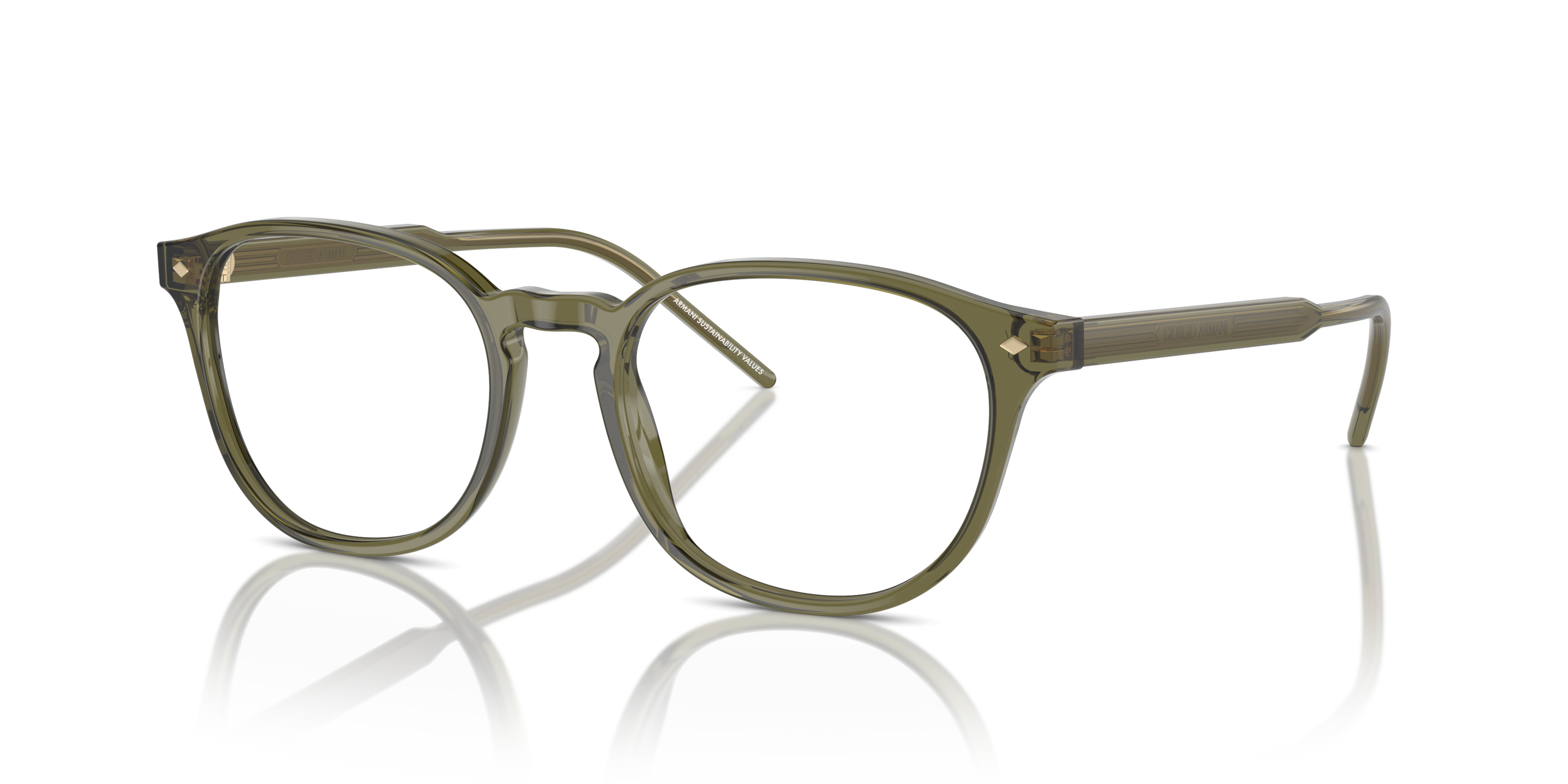 Angle_Left01 Giorgio Armani AR 7259 Glasses Transparent / Transparent, Clear