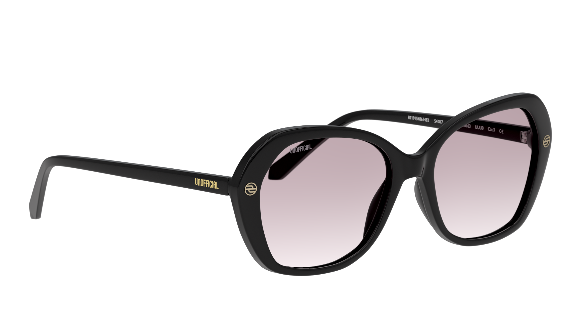 Angle_Right01 Unofficial UNSF0163 (BBG0) Sunglasses Grey / Black
