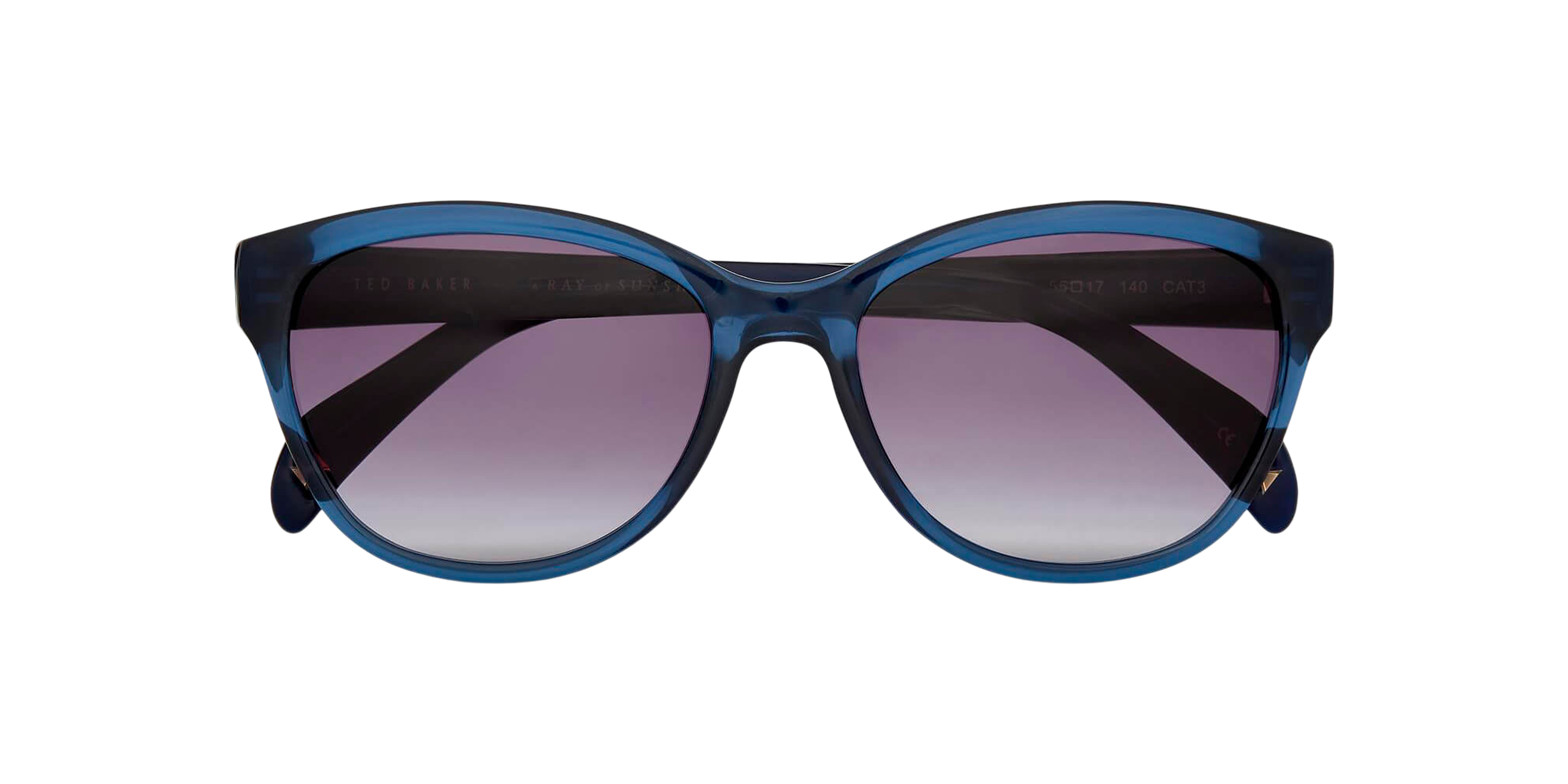 Front Ted Baker Amie TB 1605 Sunglasses Grey / Blue