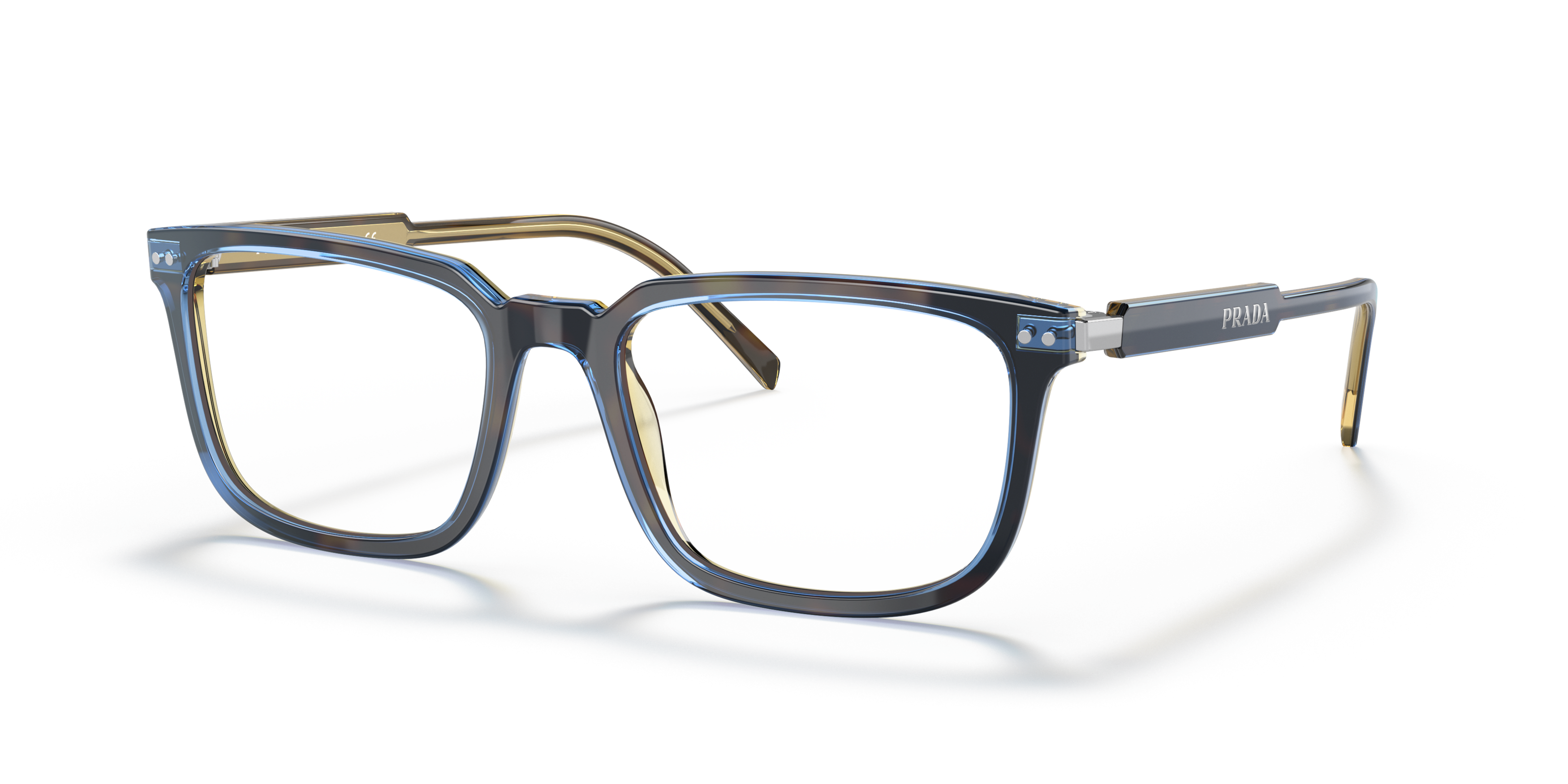 Angle_Left01 Prada PR 13YV Glasses Transparent / Black