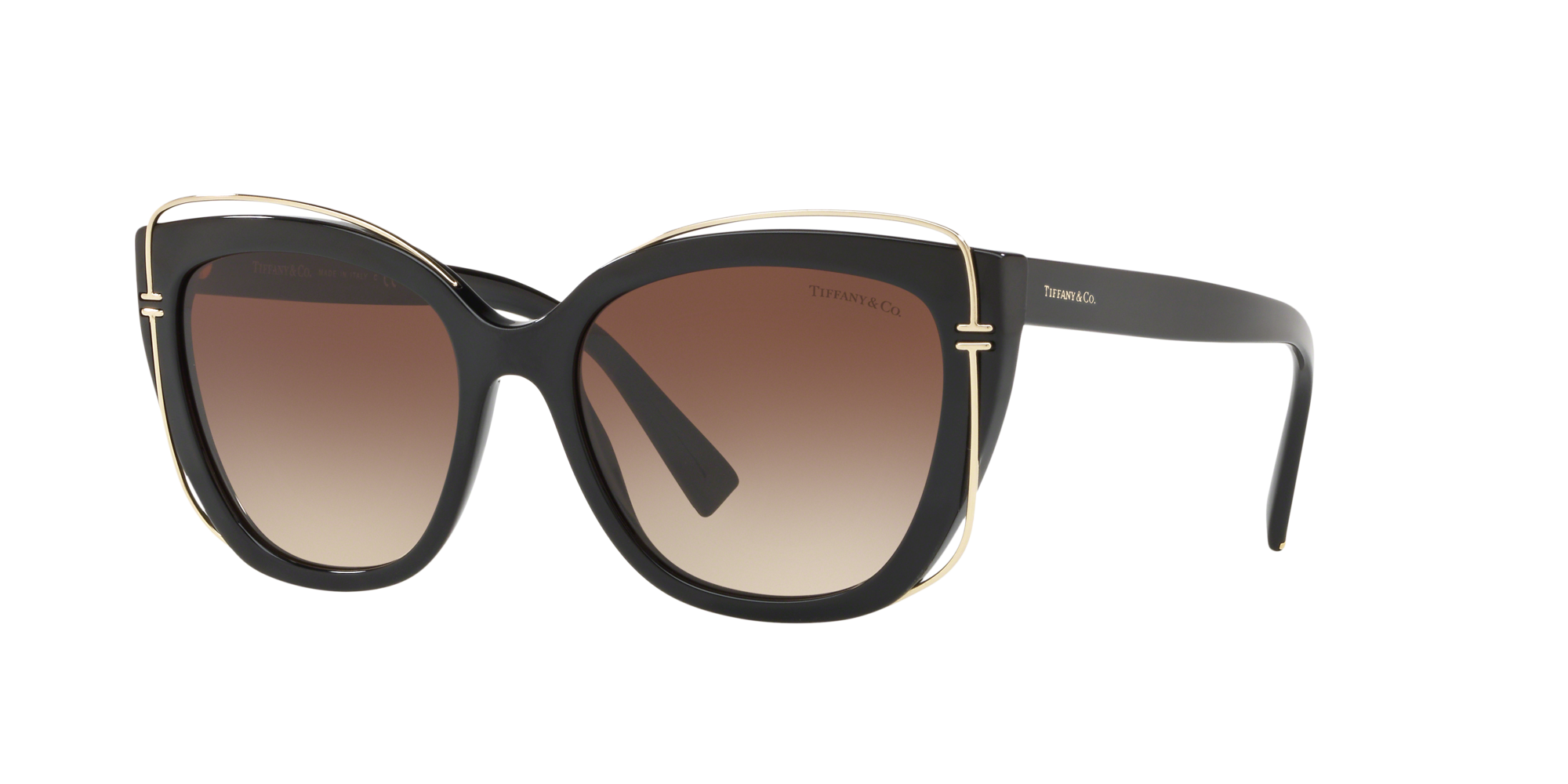 Angle_Left01 Tiffany & Co TF 4148 (80013B) Sunglasses Brown / Black