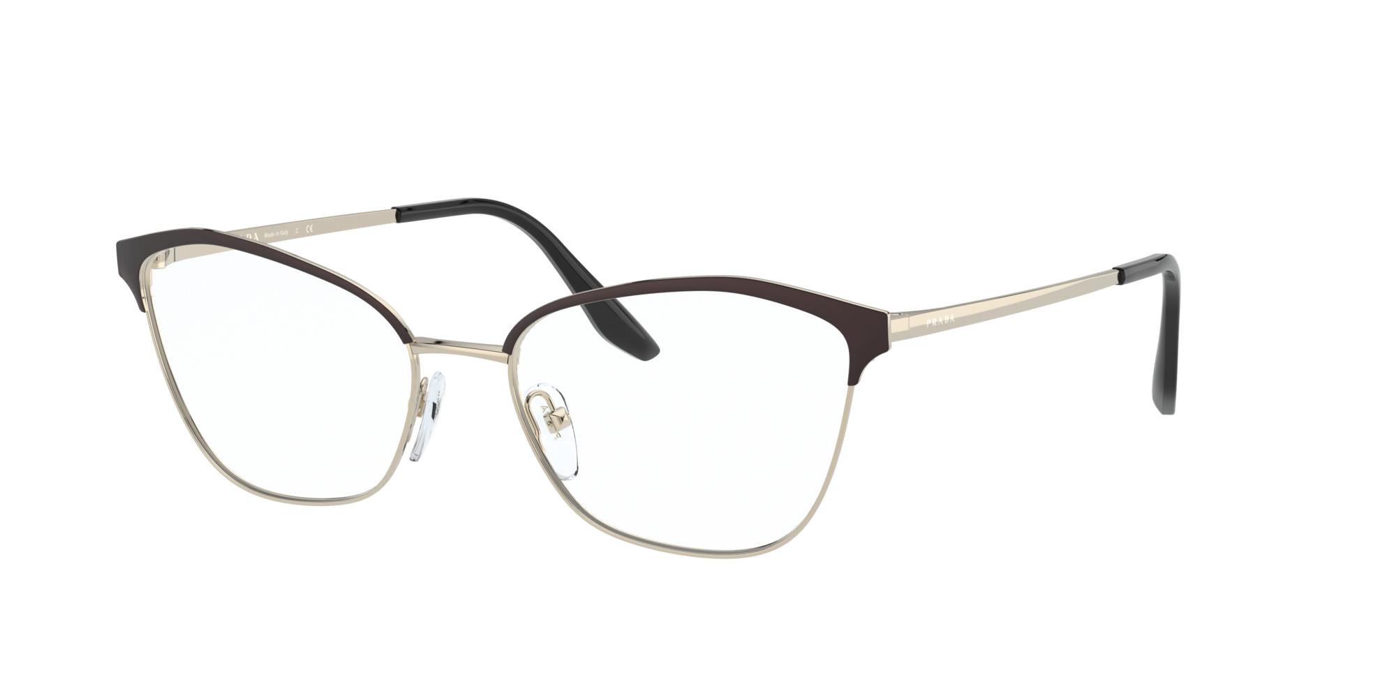 Angle_Left01 Prada PR 62XV (AAV1O1) Glasses Transparent / Black