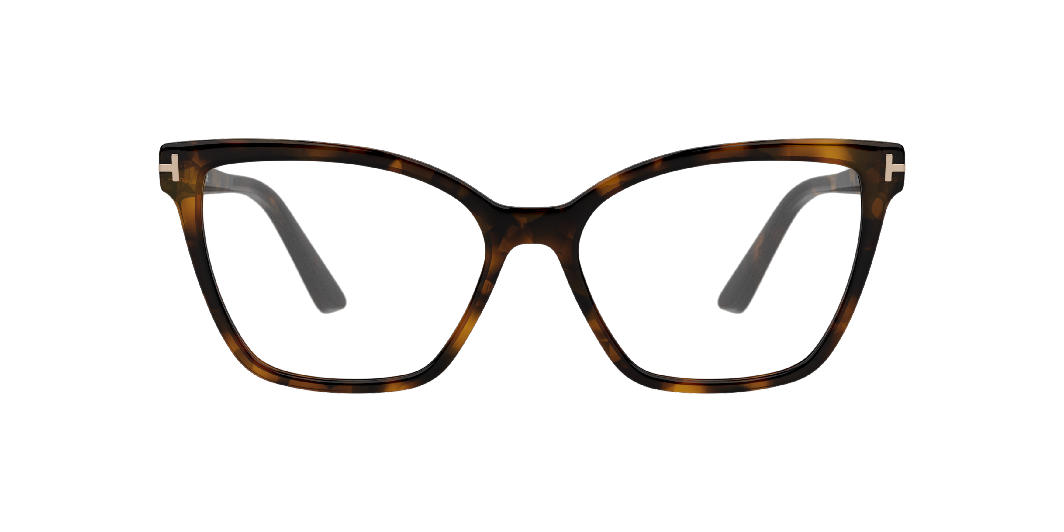 Front Tom Ford FT 5812-B (052) Glasses Transparent / Havana