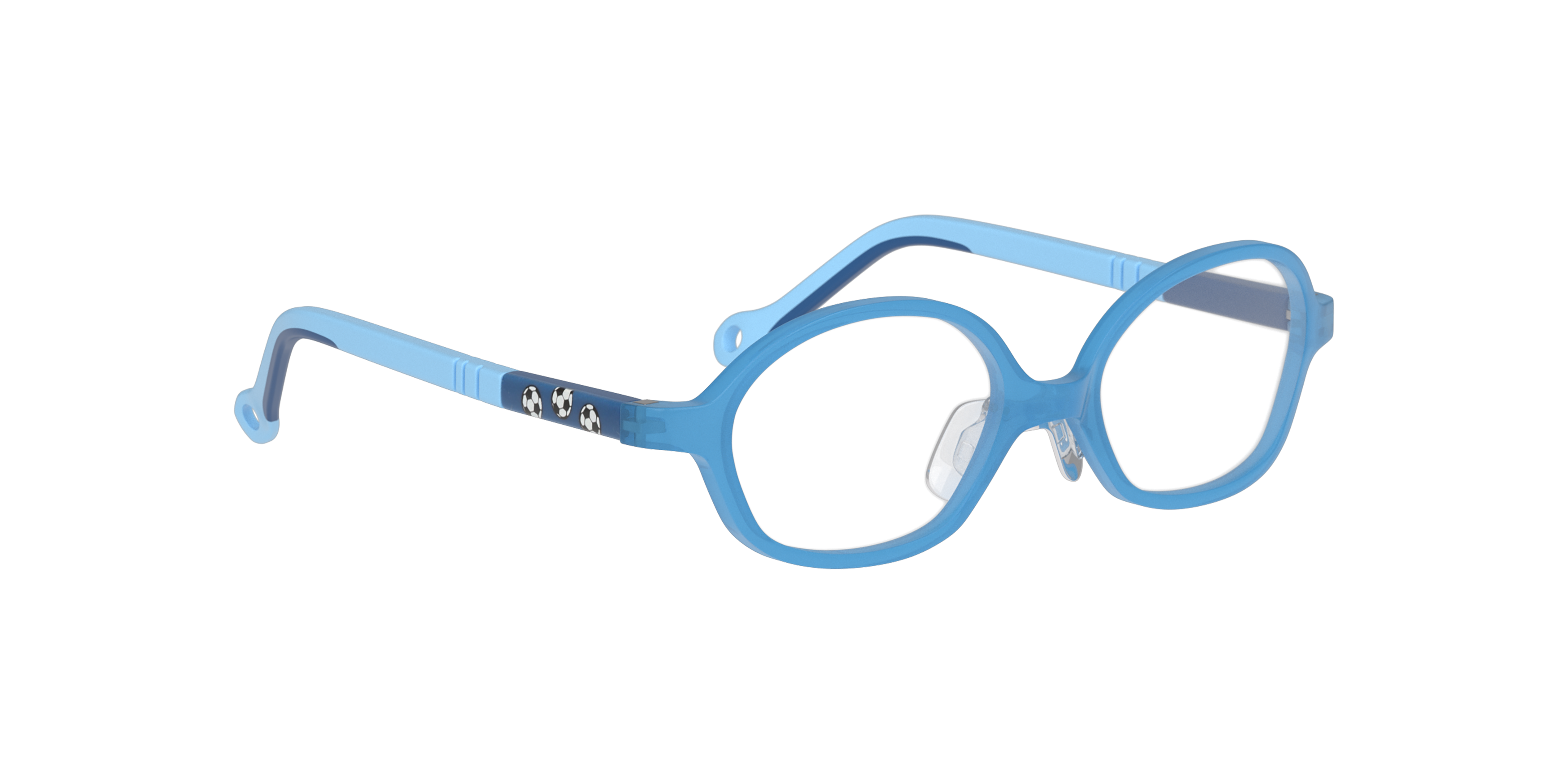Angle_Right01 Vision Express POO03 Children's Glasses Transparent / Blue