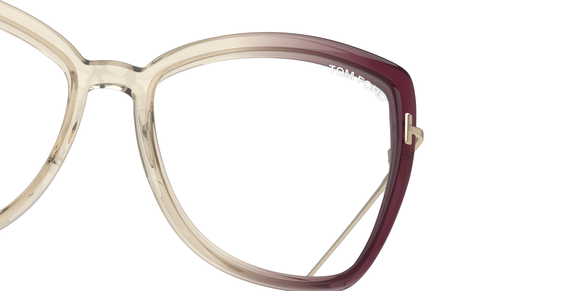 Detail01 Tom Ford FT 5882-B Glasses Transparent / Brown