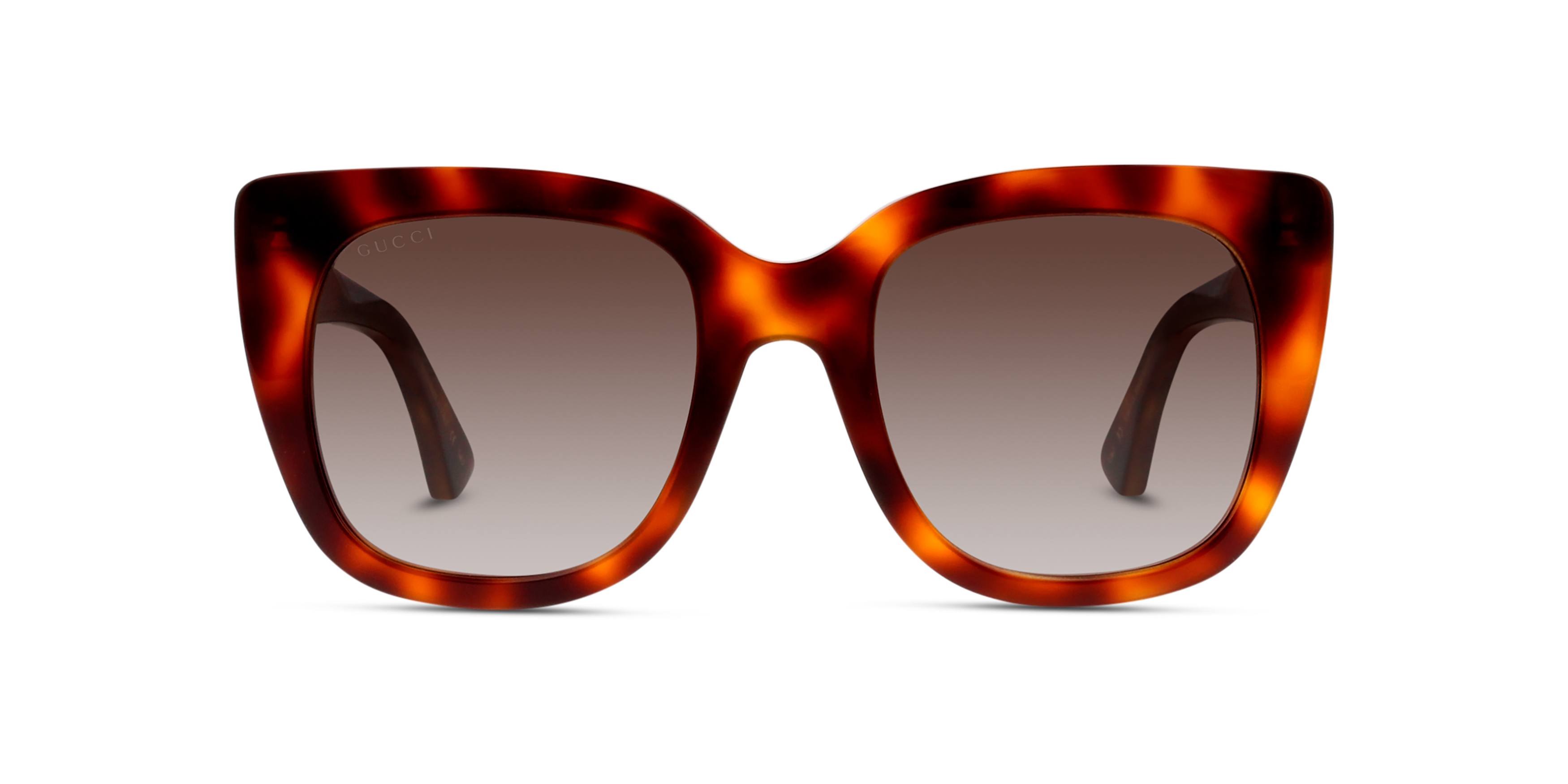 Front Gucci GG 0163S (002) Sunglasses Brown / Havana