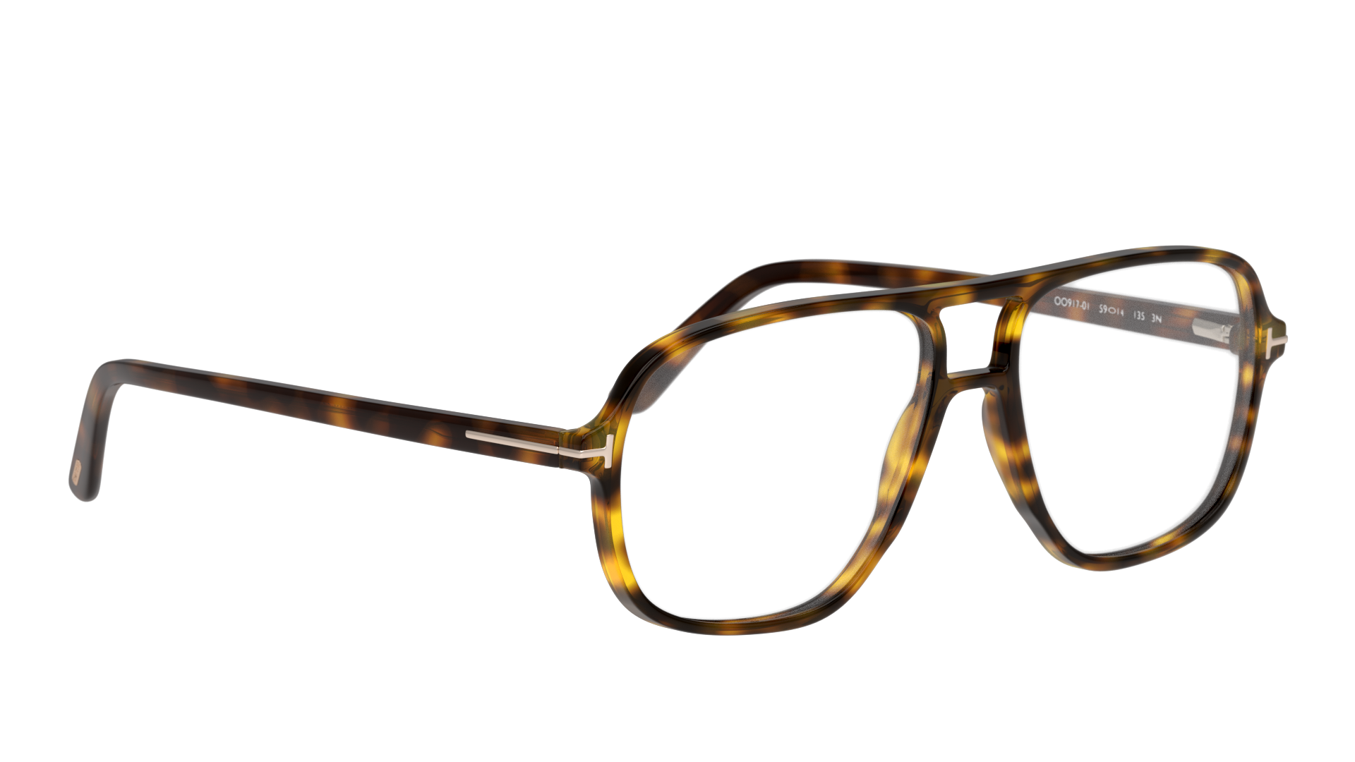 Angle_Right01 Tom Ford FT 5737-B (052) Glasses Transparent / Tortoise Shell