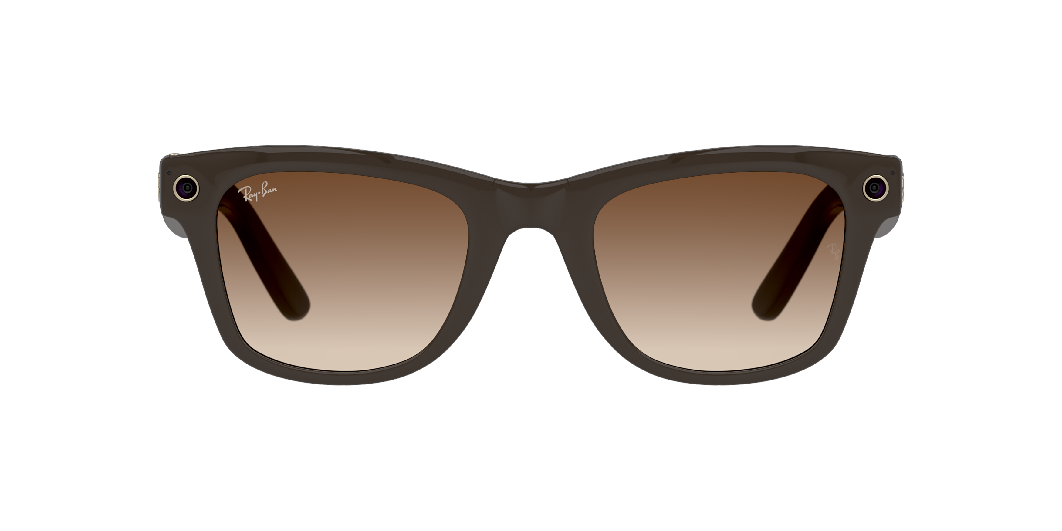 Front Ray-Ban Stories Wayfarer RW 4002 (656013) Sunglasses Brown / Brown