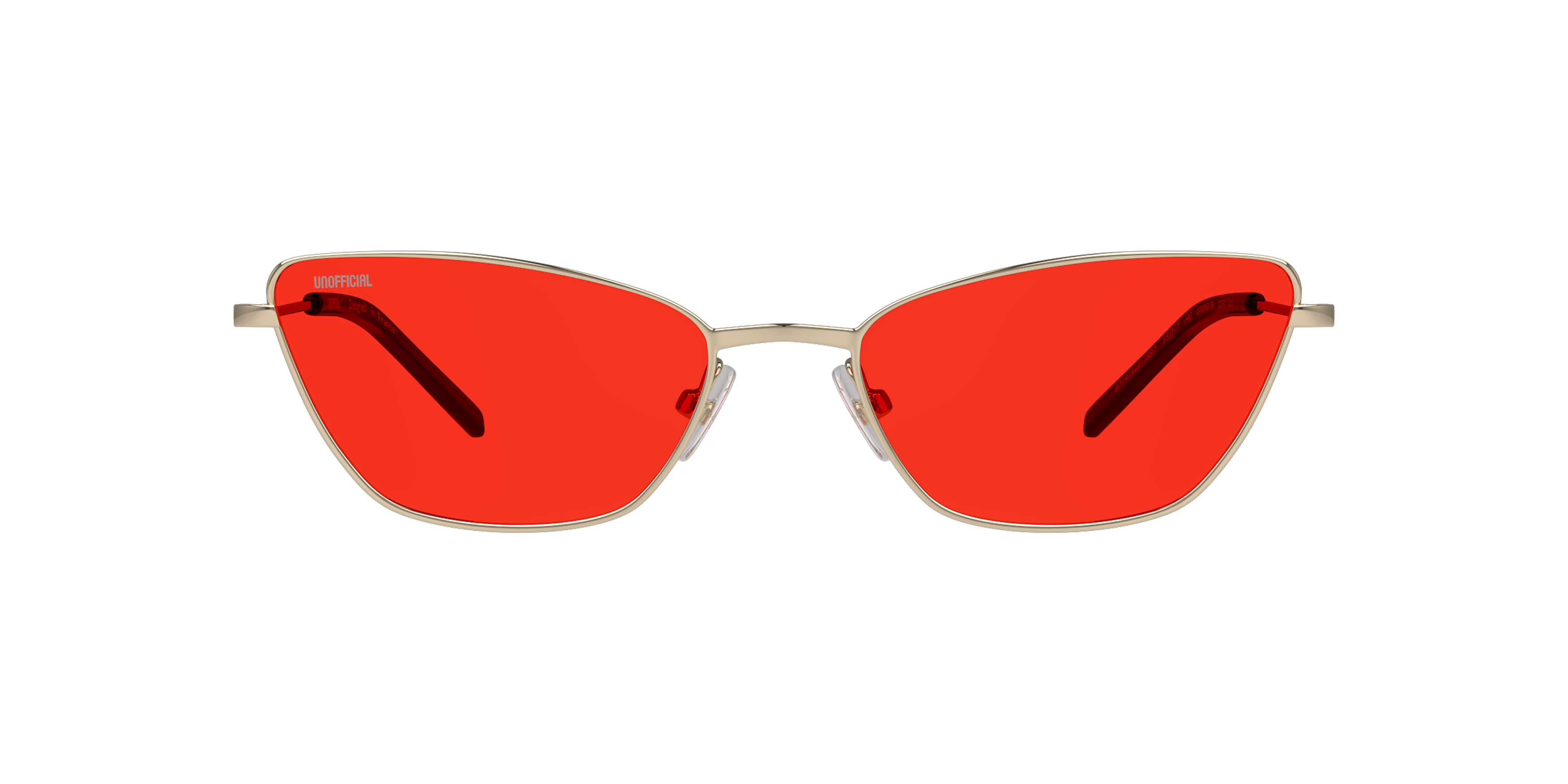 Front Unofficial UNSF0136 Sunglasses Red / Gold