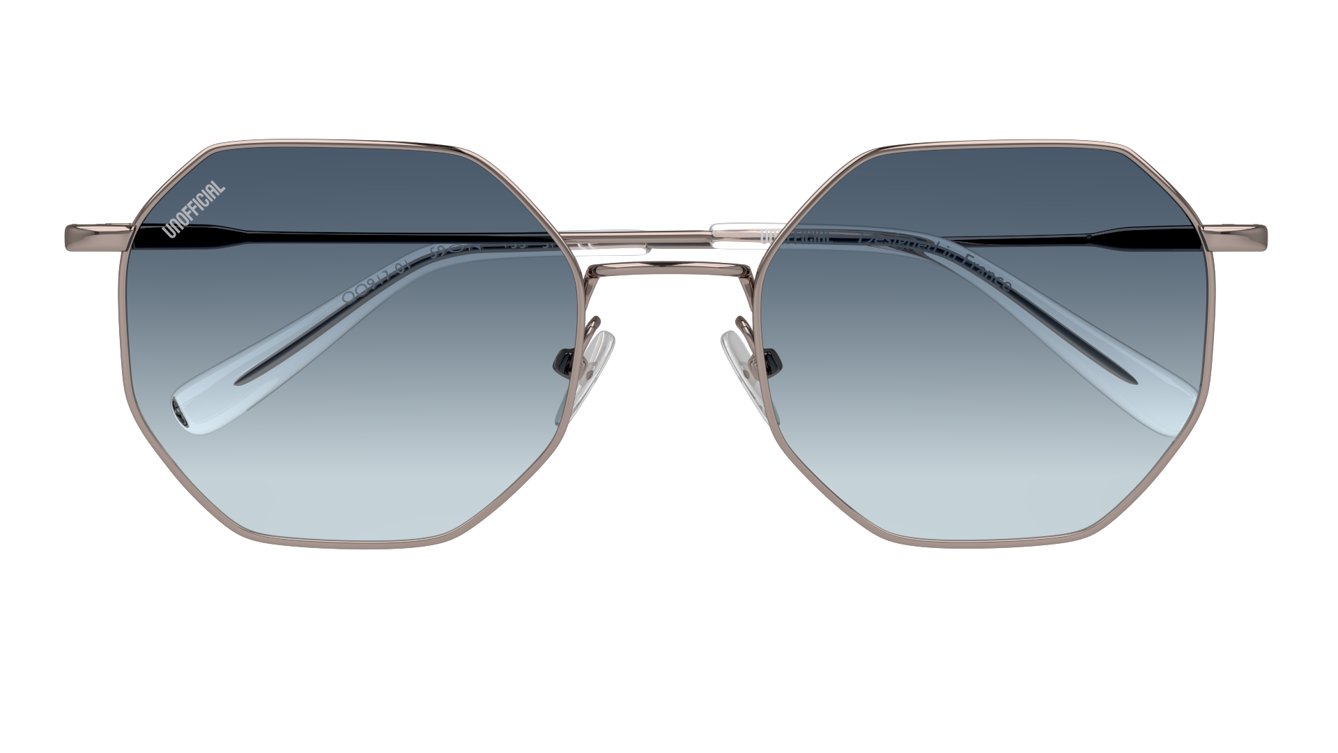 Folded Unofficial UNSU0075 (GGC0) Sunglasses Blue / Grey