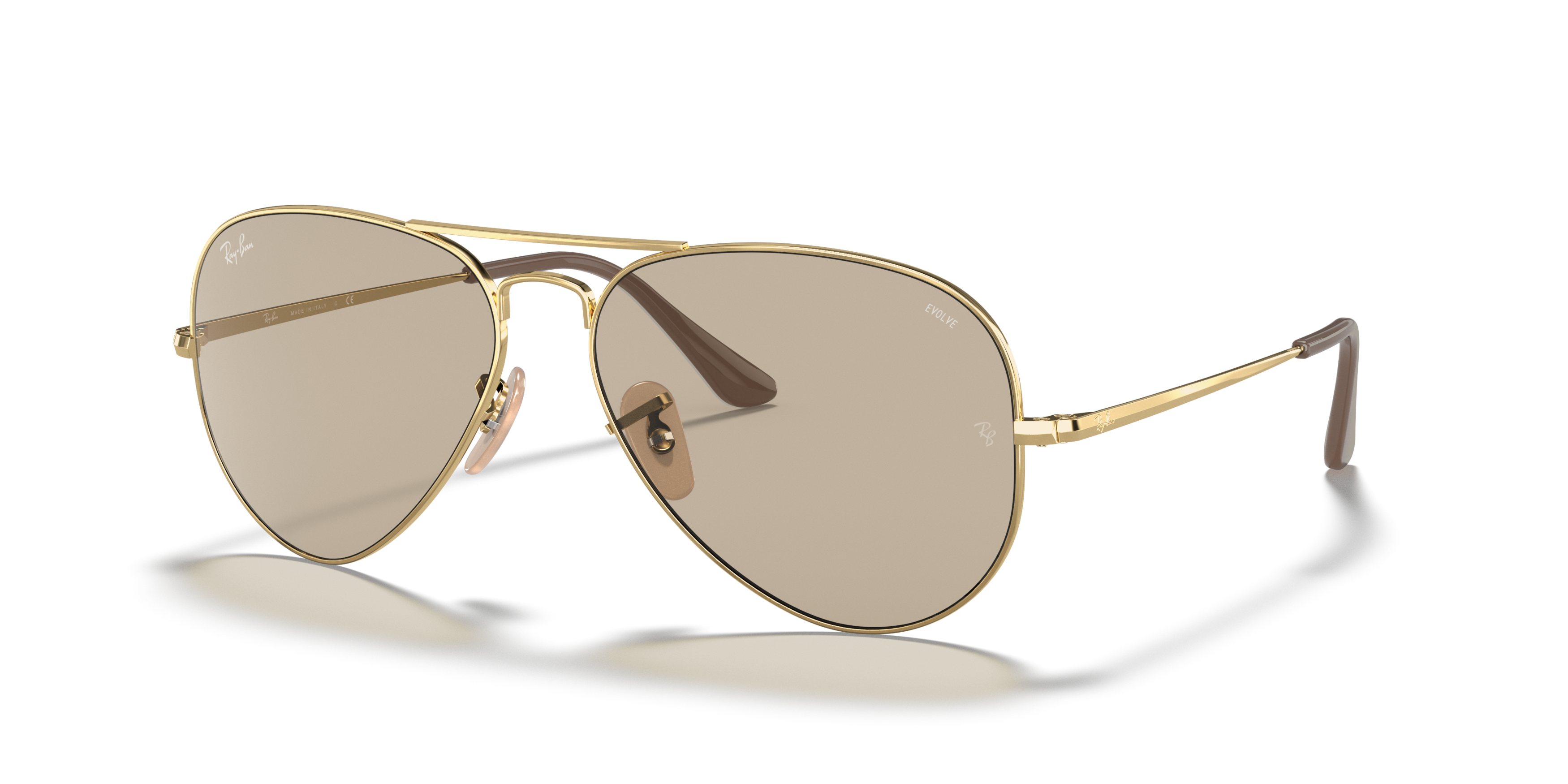 Angle_Left01 Ray-Ban Solid Evolve RB3689 001/T2 Bruin / Goud