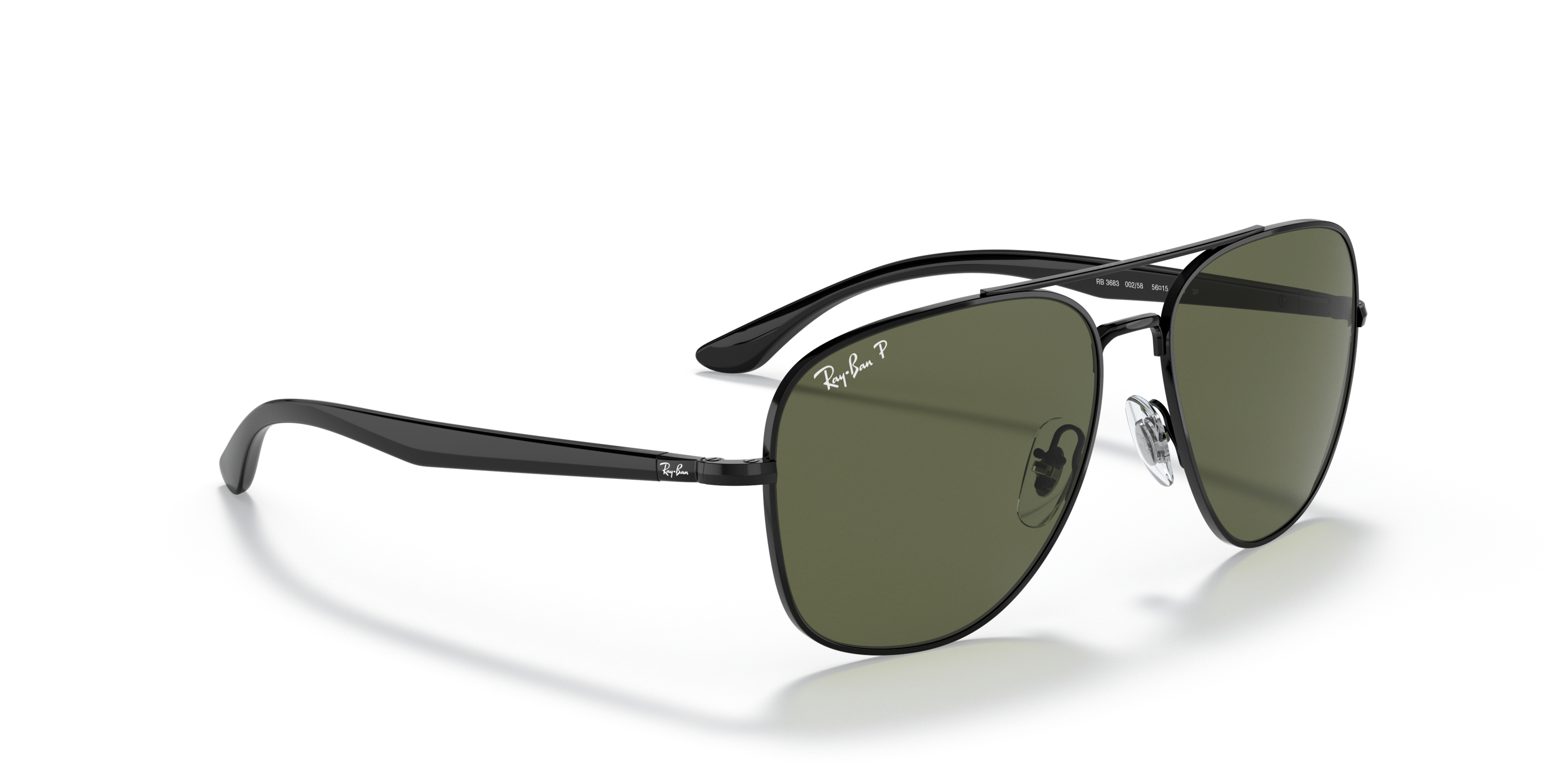 Angle_Right01 Ray-Ban 0RB3683 002/58 Verde / Nero