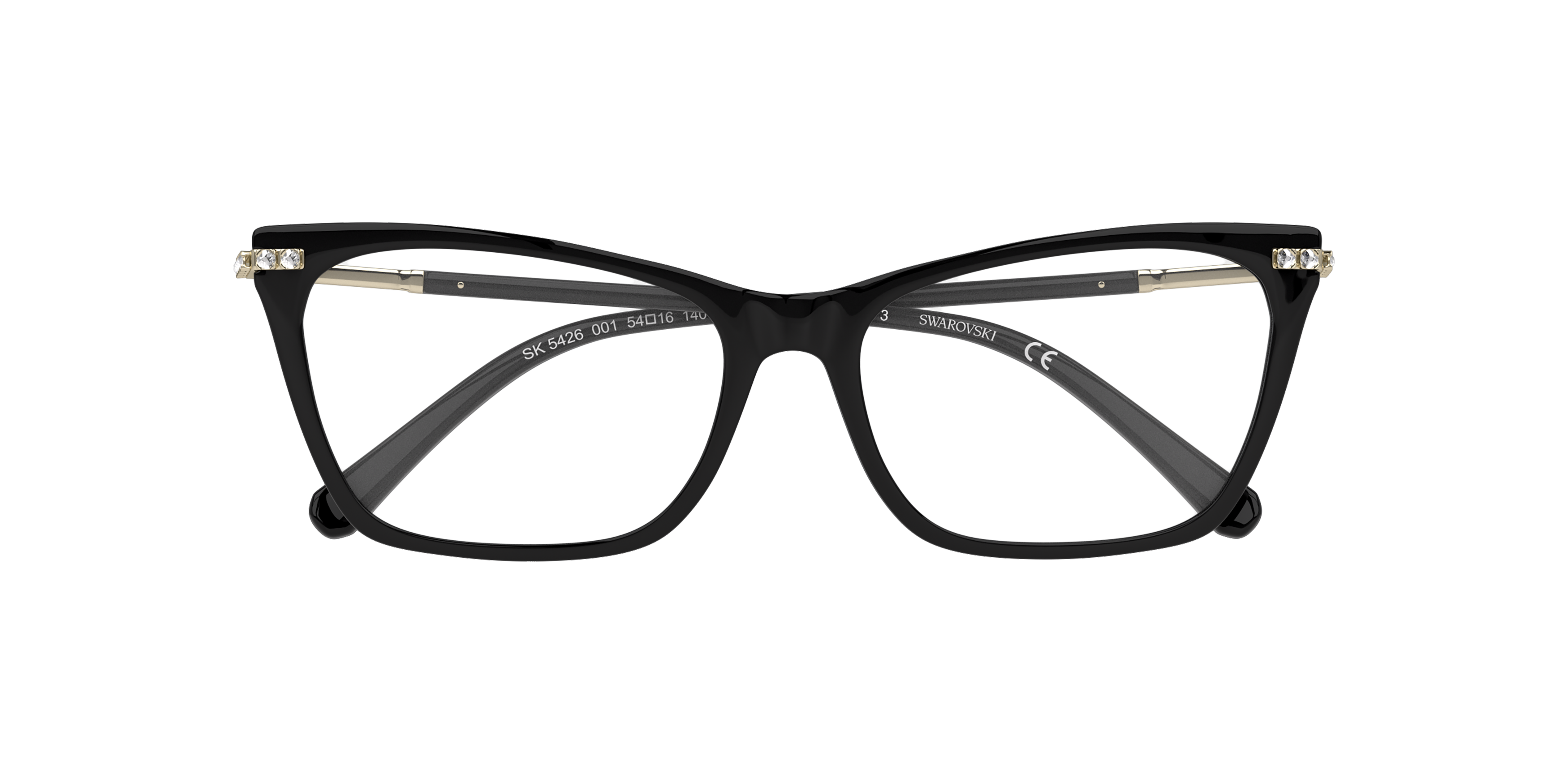 Folded Swarovski SK 5426 (001) (001) Glasses Transparent / Black