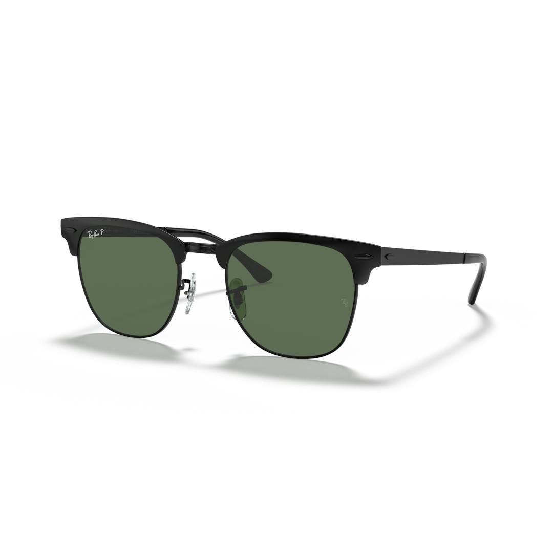 Ray-Ban Clubmaster Metal 0RB3716 Solbriller - Firkantede Sort Polariserede Linser