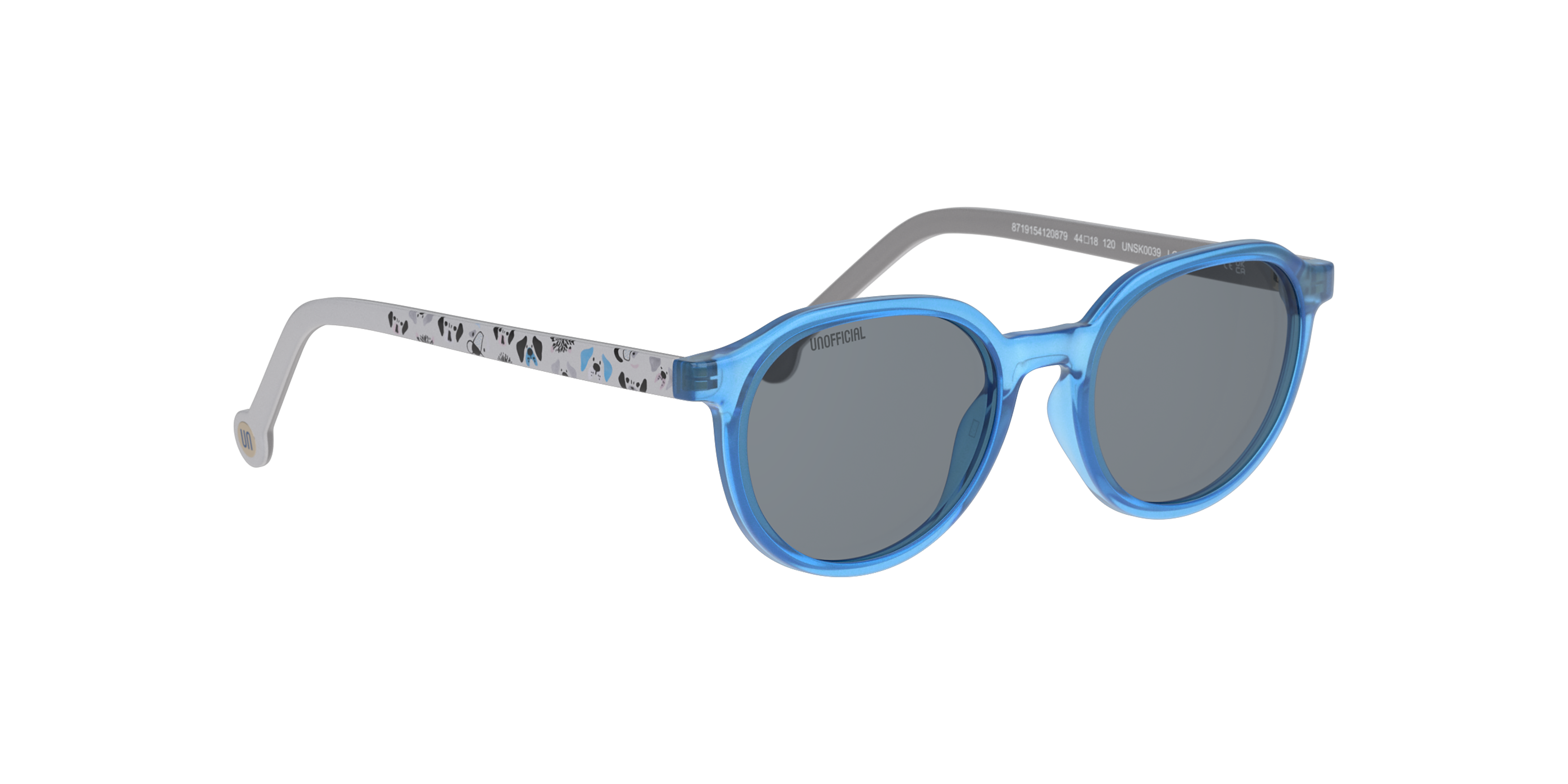 Angle_Right01 Unofficial UNSK0039 Children's Sunglasses Grey / Transparent, Blue