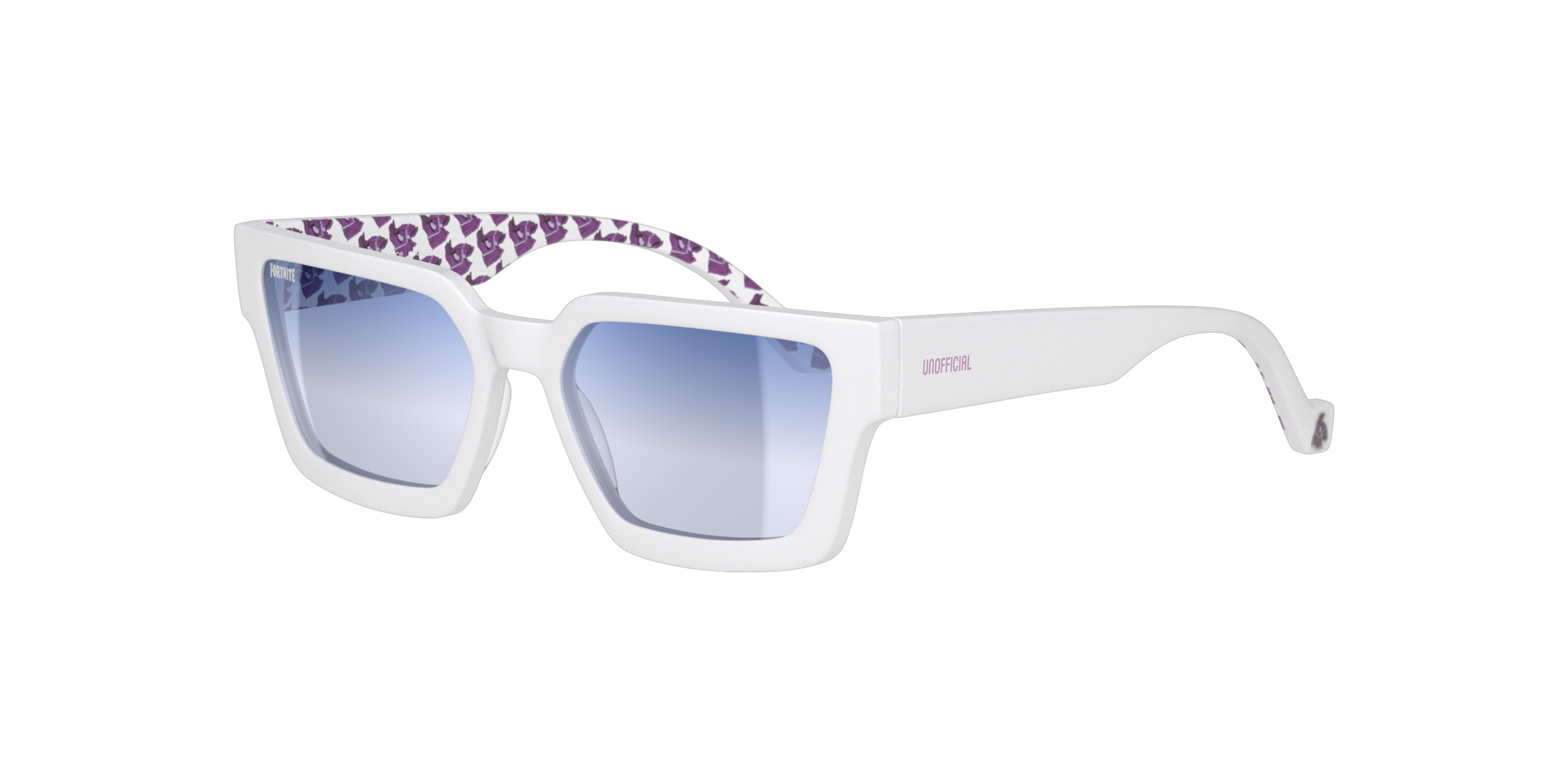 Angle_Left01 Fortnite with Unofficial UNSU0150 Sunglasses Violet / White