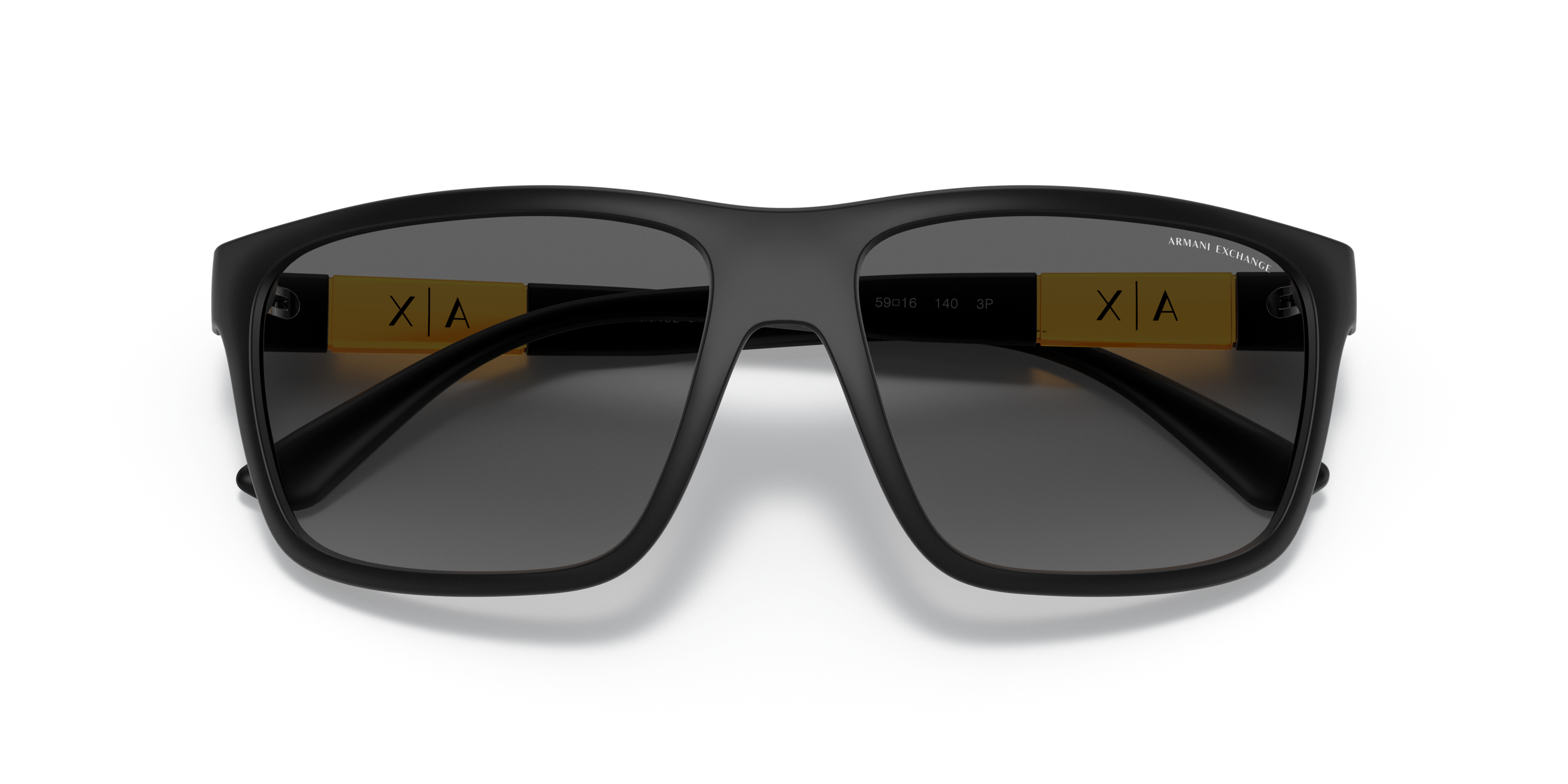 Folded Armani Exchange AX 4121S (8325T3) Sunglasses Grey / Black